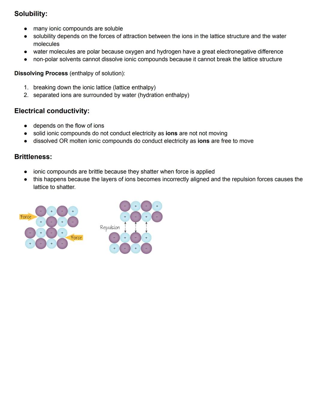 C4.1 lonic bonding and structure
Ionic bond: an electrostatic attraction between oppositely-charged ions
● Cations: positively charged ions 