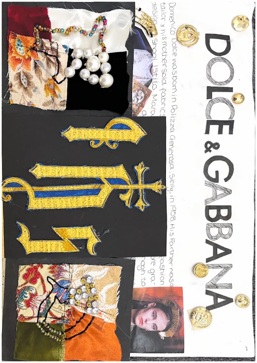 DOLCE & GABBANA
Domenico Dolce was born in Polizza Generasa, Sicily, in 1958 His Farther wasa
tailor& his mother sold fabrics
design
Shool I