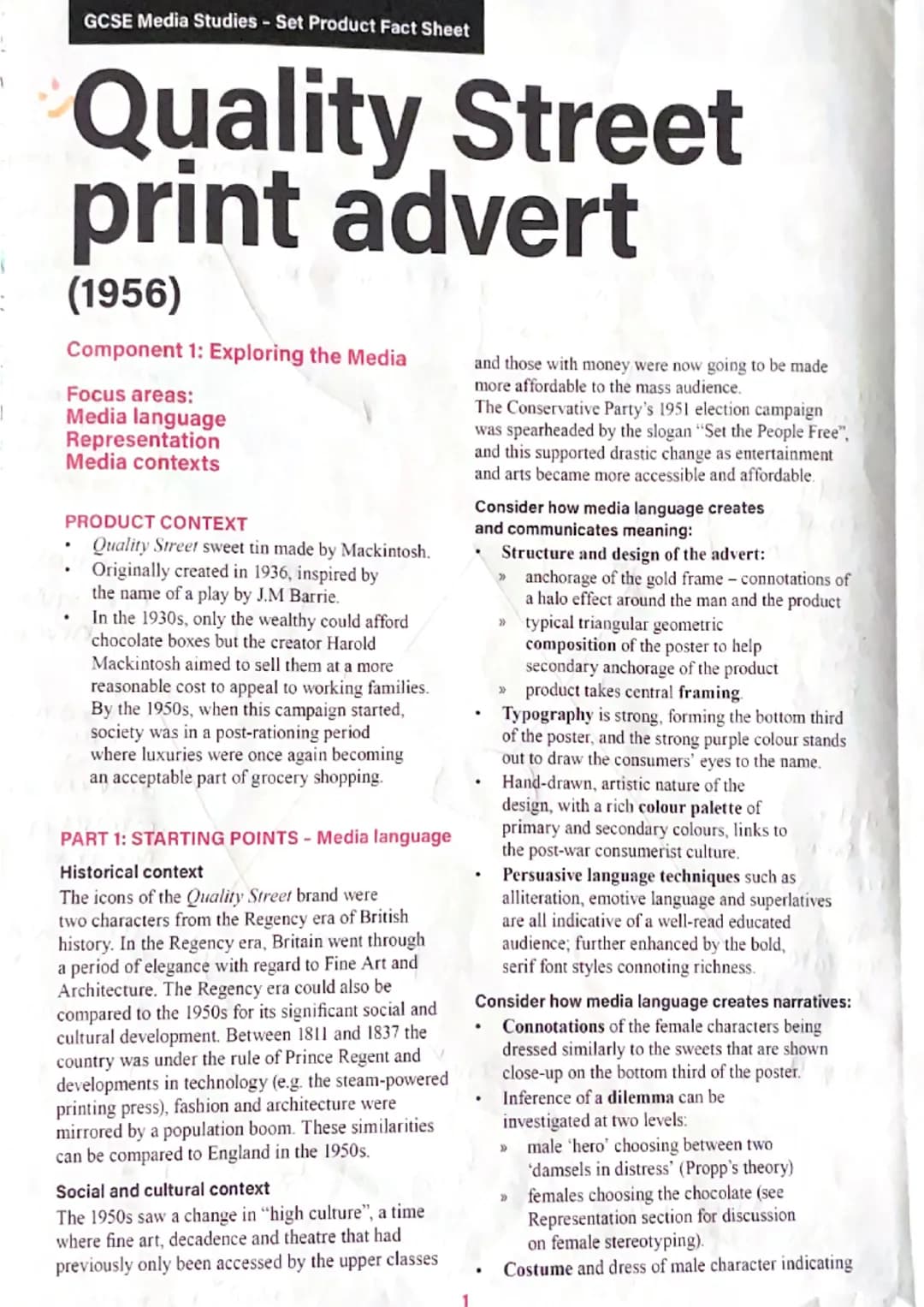 
<h2 id="qualitystreetadvertanalysisgcsemediastudies">Quality Street Advert Analysis GCSE Media Studies</h2>
<p>The Quality Street print adv