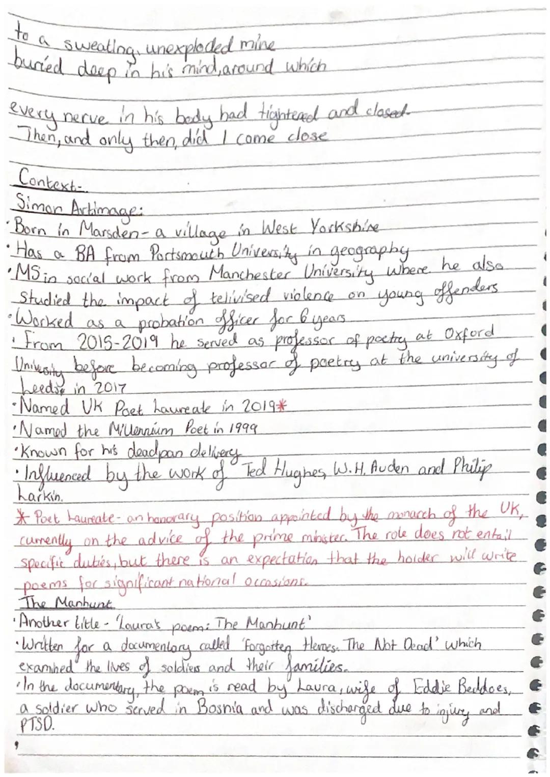 Poem I of 18- The Manhunt by Simon Armitage
→ The Manhunt
→ After the first phase,
→ after passionate nights and intimate days,
@a
and handl