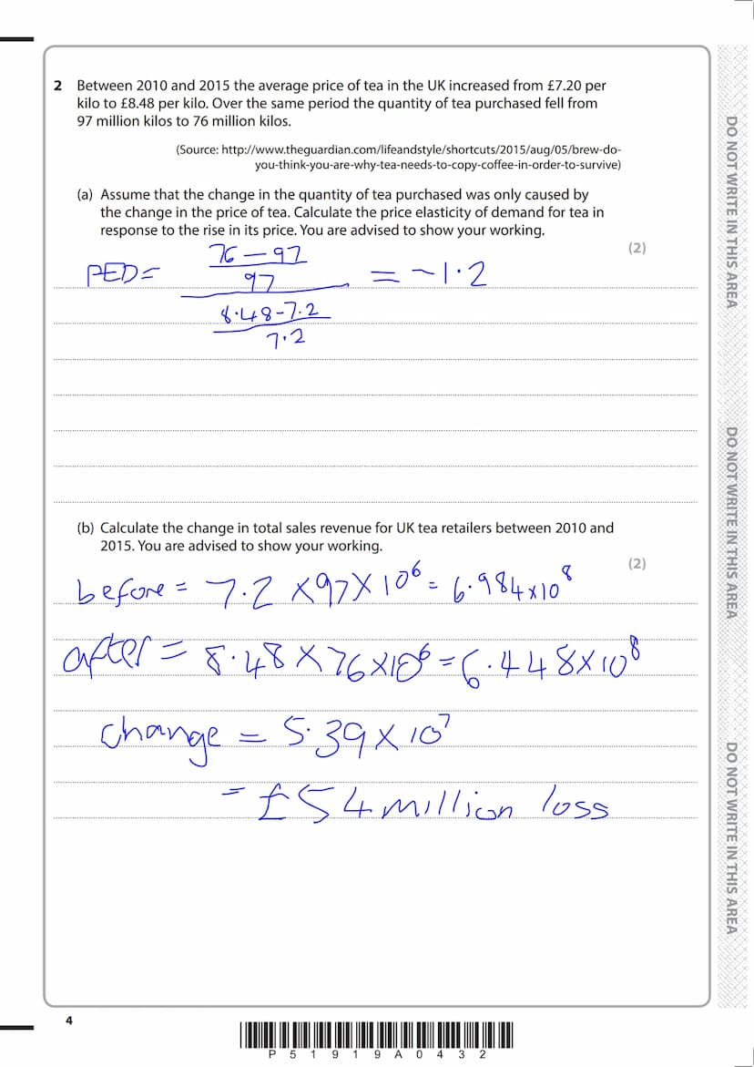 Write your name here
Surname
Centre Number
Pearson Edexcel
Level 3 GCE
Economics A
Tuesday 6 June 2017 - Afternoon
Time: 2 hours
P51919A
©20