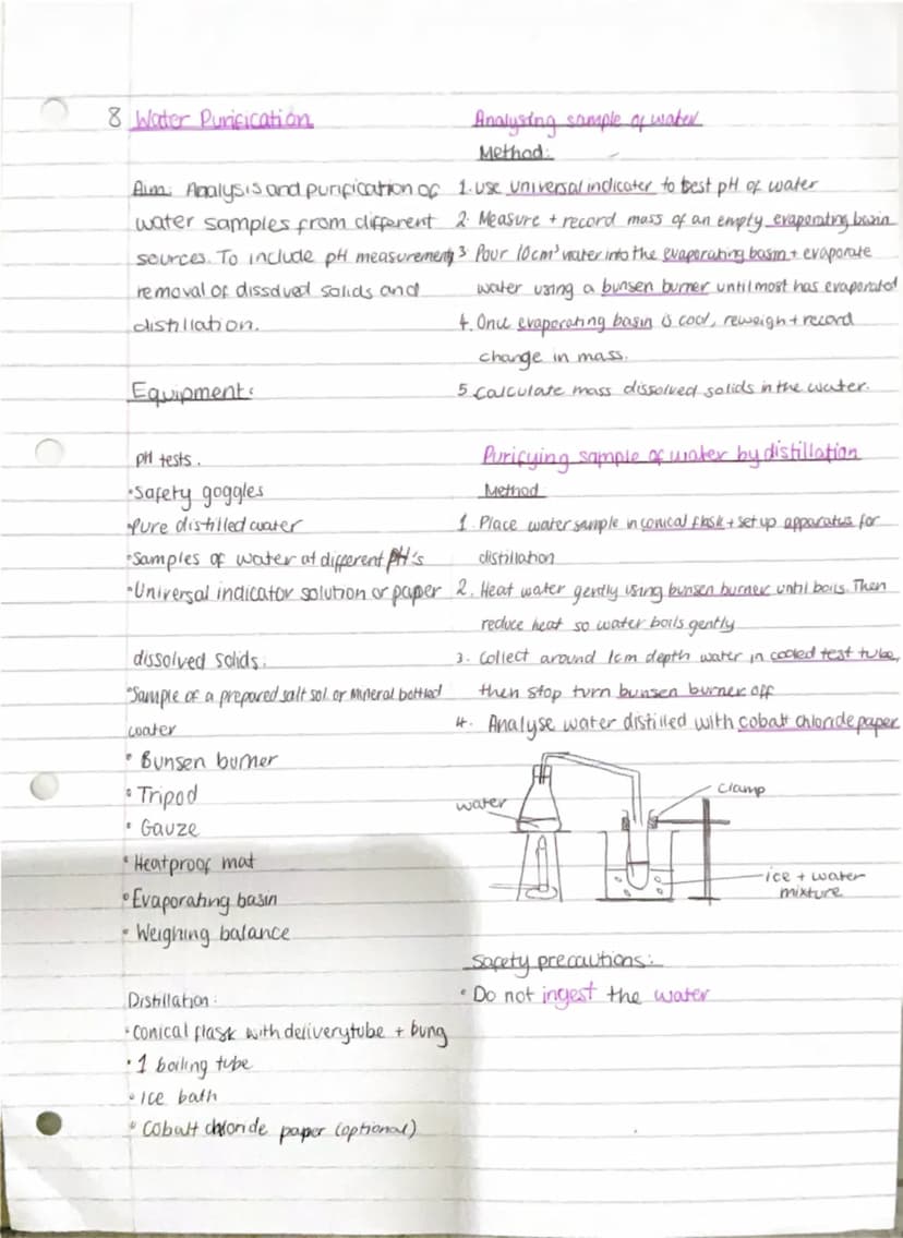 5 Rate of reaction
Investigate how changes in
concentration affect the rates.
of reaction by both measuring the
volume of a gas produced and
