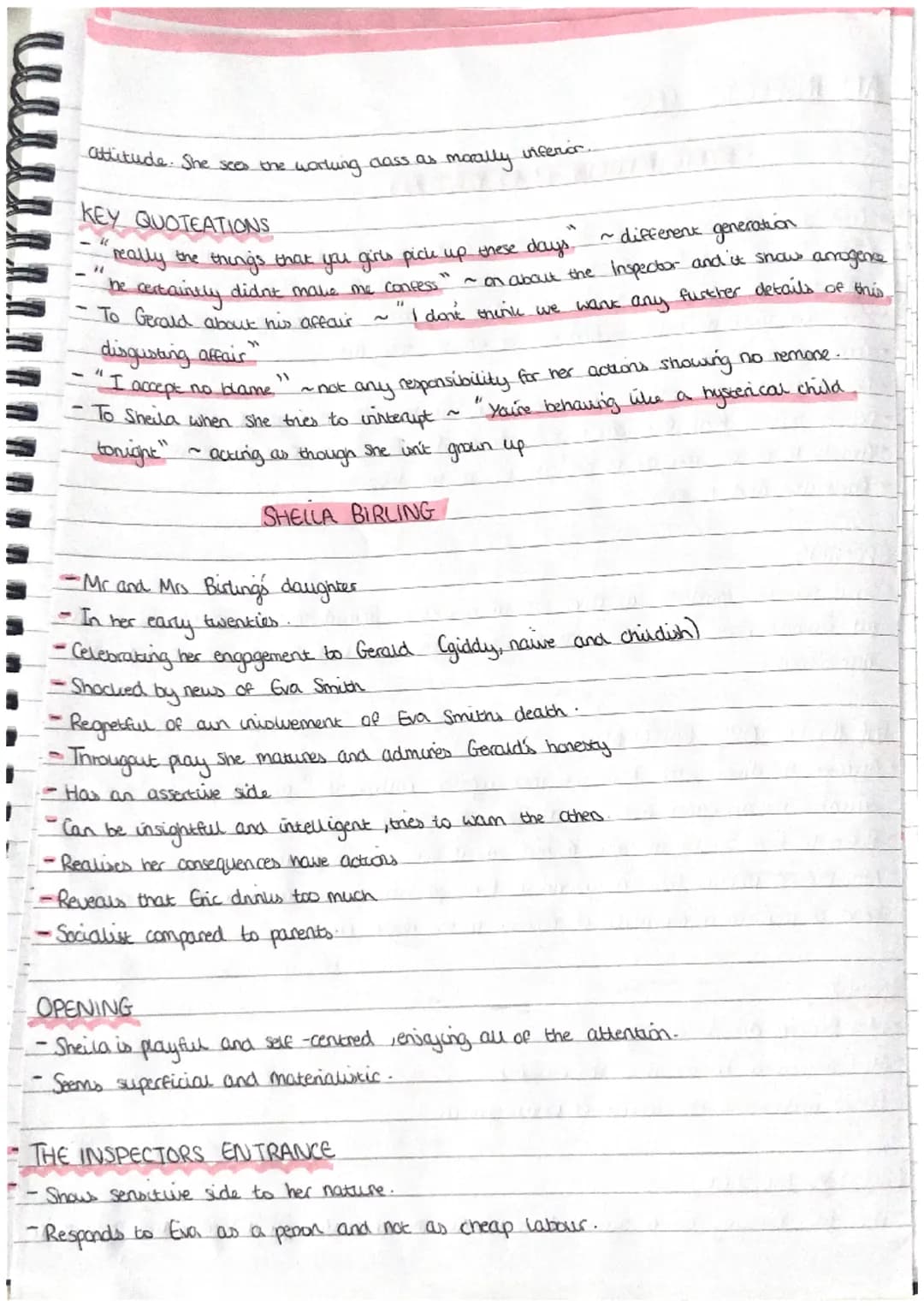 AN INSPECTOR CALLS
THEMES
- Life
Social class
•Capitation vs socialism
Individual vs
-Young
vs old
-Rich vs poor
responsibility
-Family
--Gu