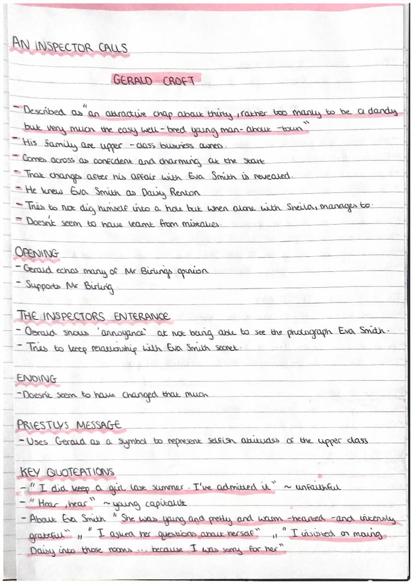 AN INSPECTOR CALLS
THEMES
- Life
Social class
•Capitation vs socialism
Individual vs
-Young
vs old
-Rich vs poor
responsibility
-Family
--Gu