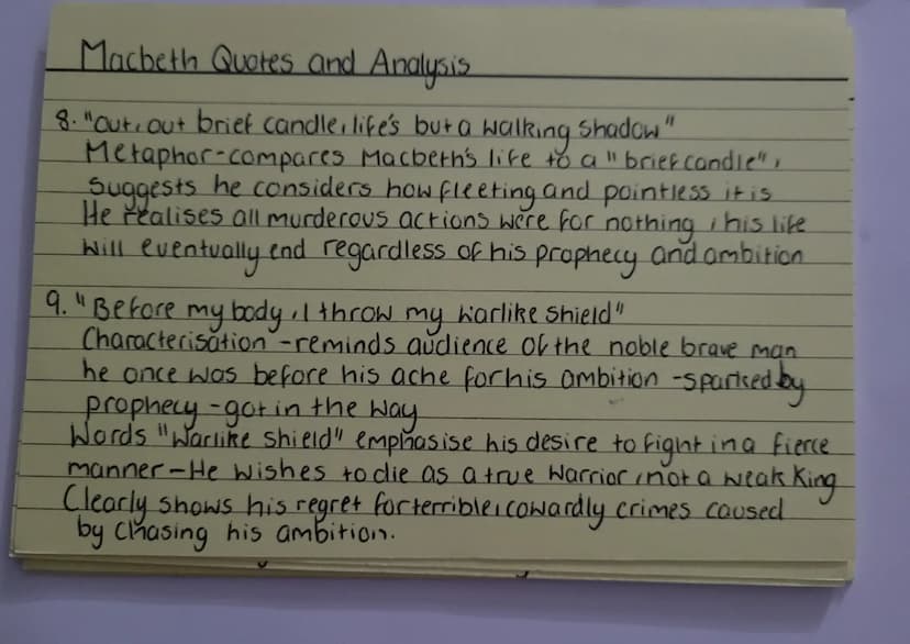 Macbeth-Quotes and Analysis.
1." Brave Macbeth - well he deserves the name"
"Brave" indicates he is fearless, admirable-prior to arrival,
On