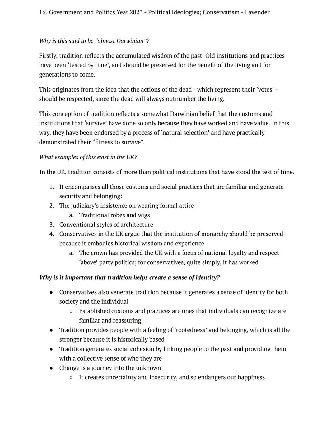 1:6 Government and Politics Year 2023 - Political Ideologies; Conservatism - Lavender
=
task
preparation
government politics
Notes
Origins a