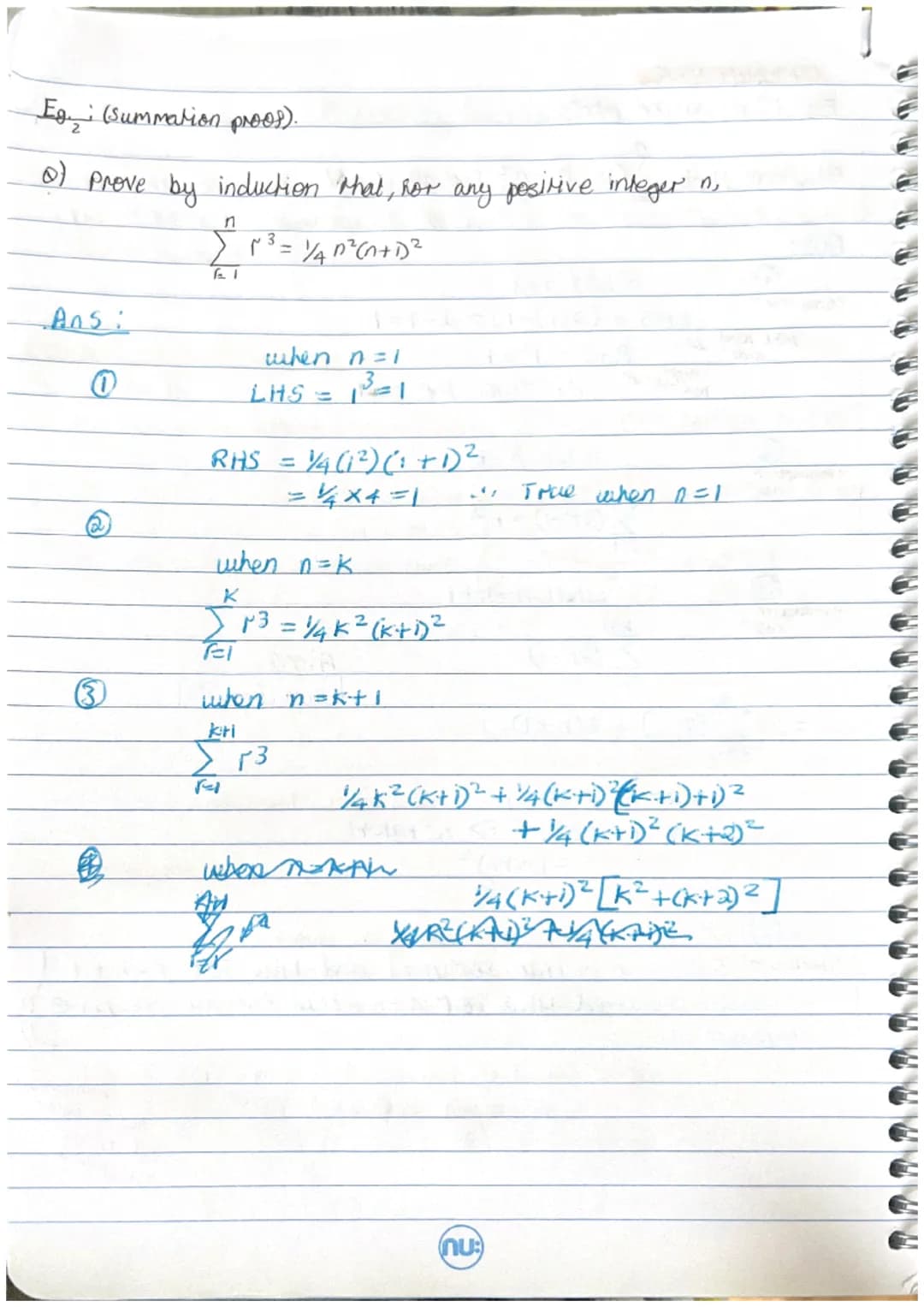 ●
8- Preet by induction
we can use proof by induction whenever we want to
show some properly holds for all integers (usually positive
up to 