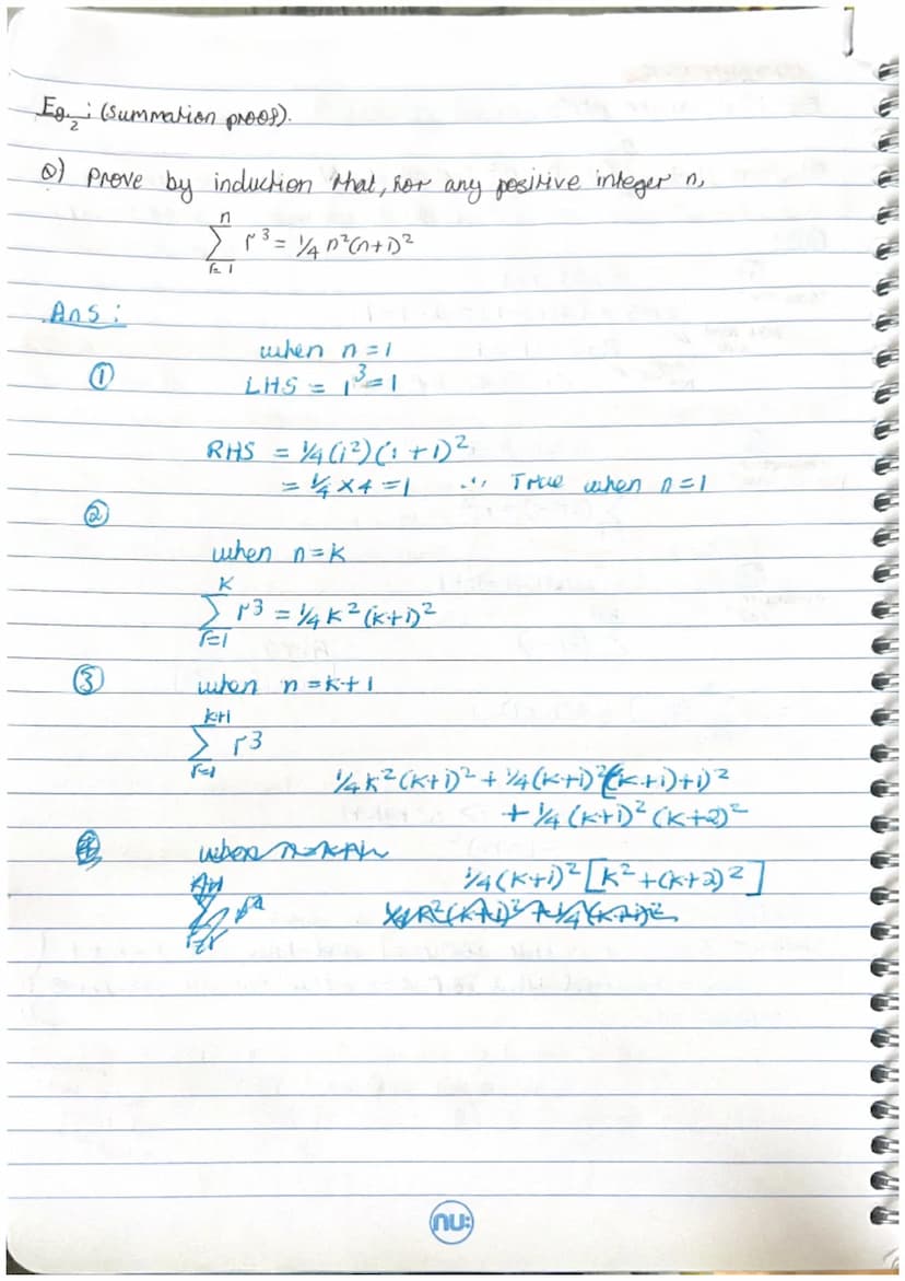 ●
8- Preet by induction
we can use proof by induction whenever we want to
show some properly holds for all integers (usually positive
up to 