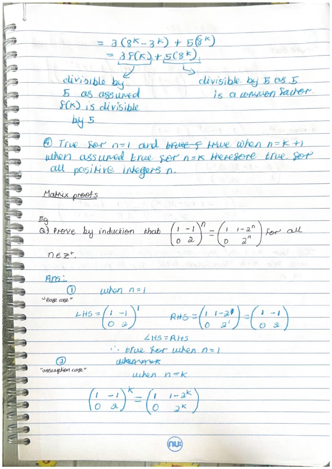 ●
8- Preet by induction
we can use proof by induction whenever we want to
show some properly holds for all integers (usually positive
up to 
