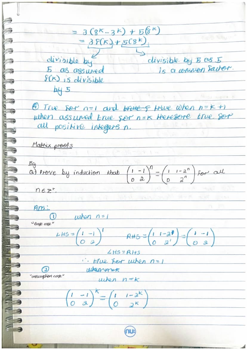 ●
8- Preet by induction
we can use proof by induction whenever we want to
show some properly holds for all integers (usually positive
up to 