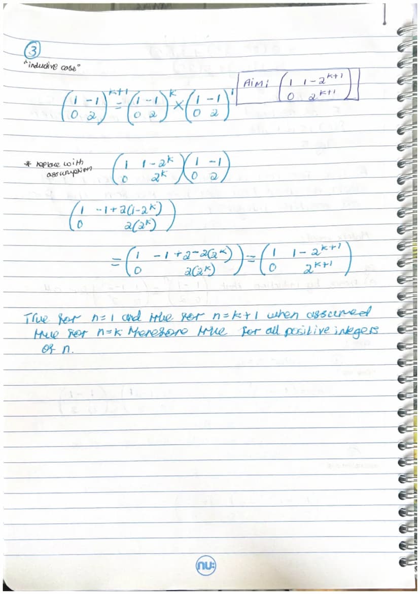 ●
8- Preet by induction
we can use proof by induction whenever we want to
show some properly holds for all integers (usually positive
up to 