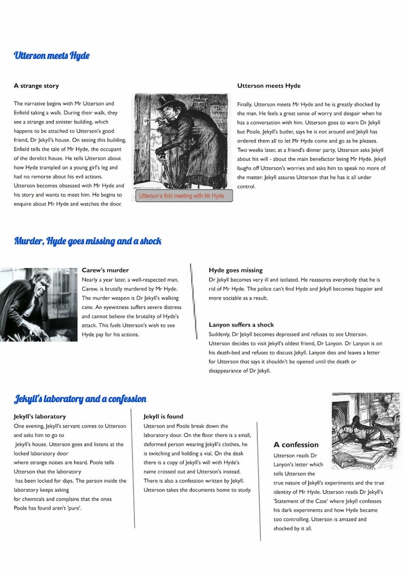 Plot summary
Robert Louis Stevenson
The Strange Case ·
of
Dr. Jekyll and Mr. Hyde Plot summary
Dr Jekyll and Mr Hyde - Plot summary
Strange 