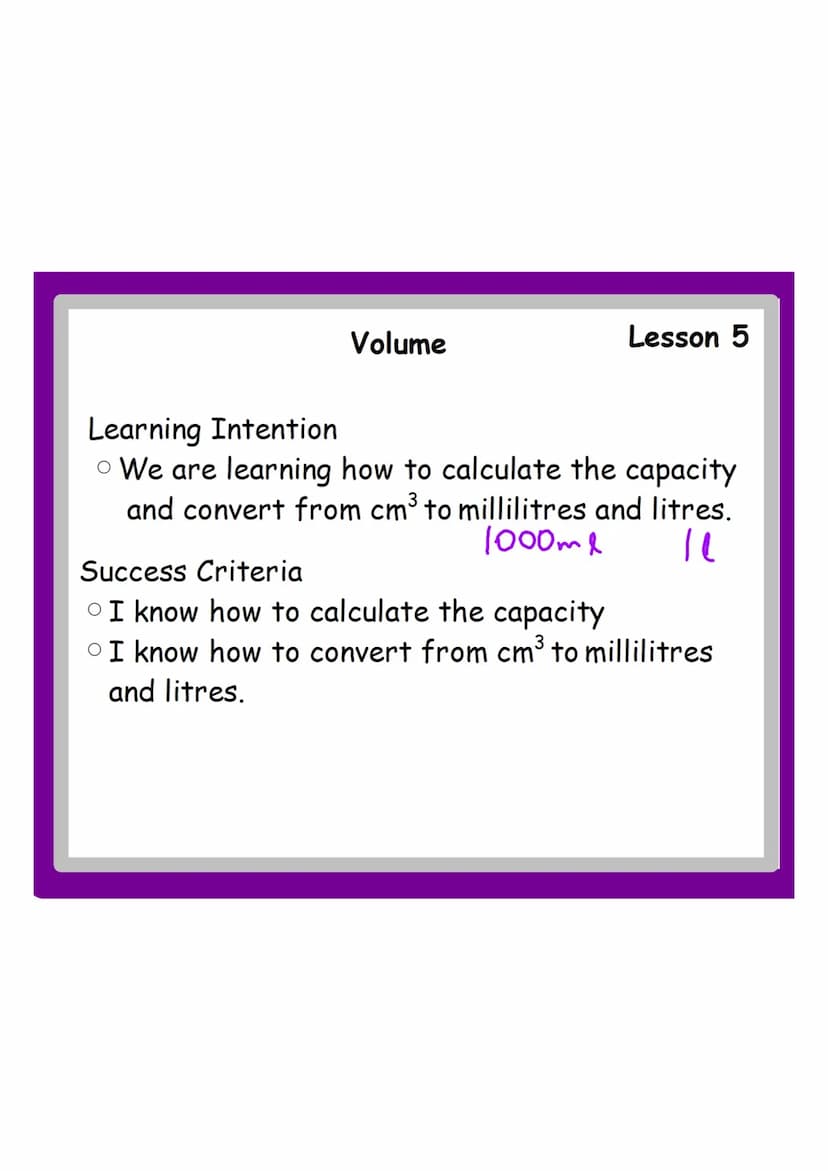 Starter
Non Calculator
Q1 Change 1 litre into millilitres.
Q2 Find of 40.
09/03/22
Lesson 5
Q3 Solve 7x2(x + 1) = 8
Extension
At a school nu