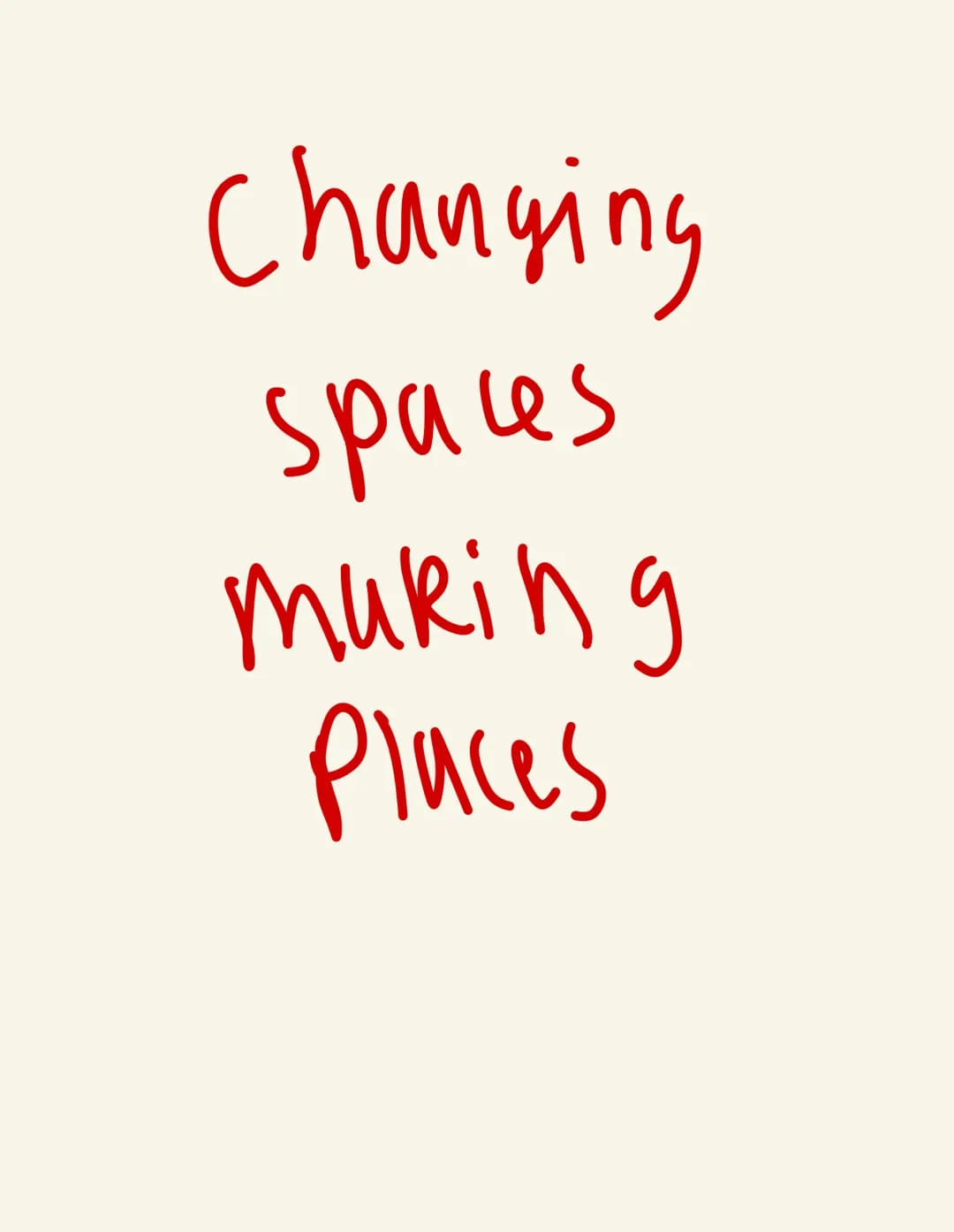 changing
spaces
muking
Places Present day character
-istics;
→ Demographic;
78% = white; 20% other=
Long history of immigration
Migration af
