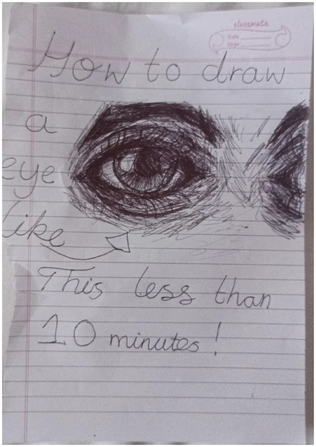Start with
the Pupil
3.
Then Lines
Like this
The
don't
Line this
then
draw a
2.
PESARE
4.
Gand
eyelid)
part instead high light
5.
Add
deatai