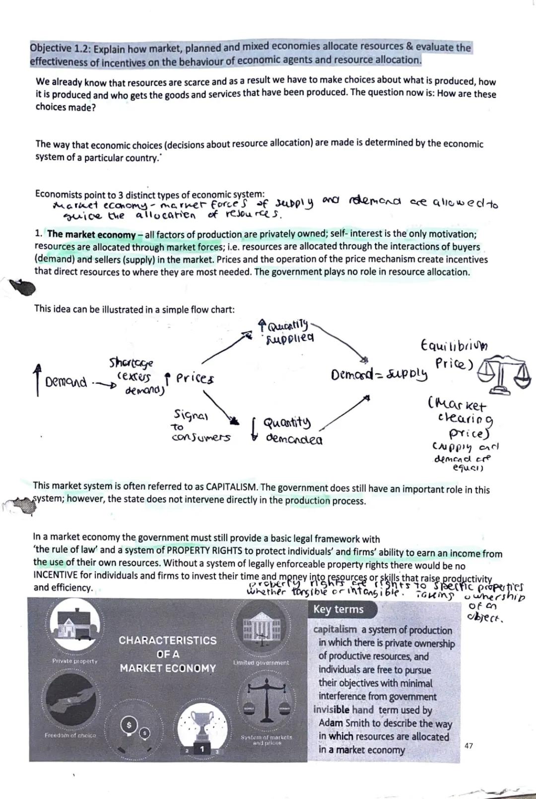 Market Economy and Economy Agents