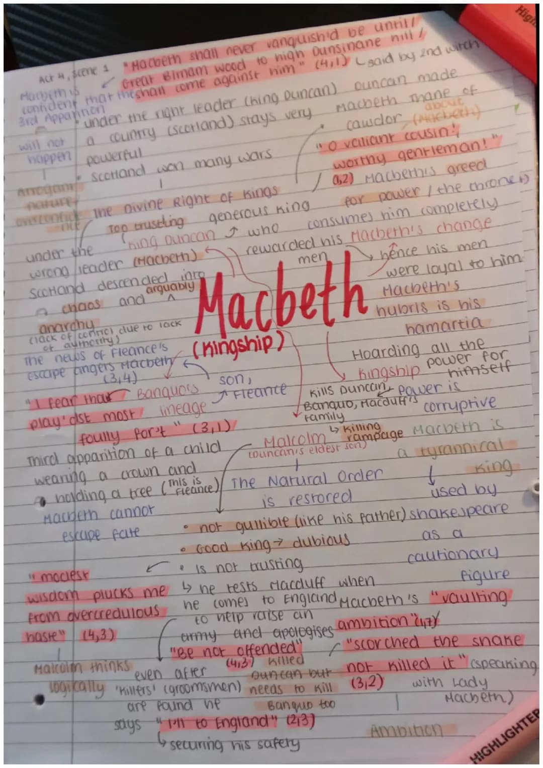 High
Act 4, scene 1 *Macbeth shall never vanquish'd be until/
Great Bimam wood to high Dunsinane will /
Harbers
confident that the shall com