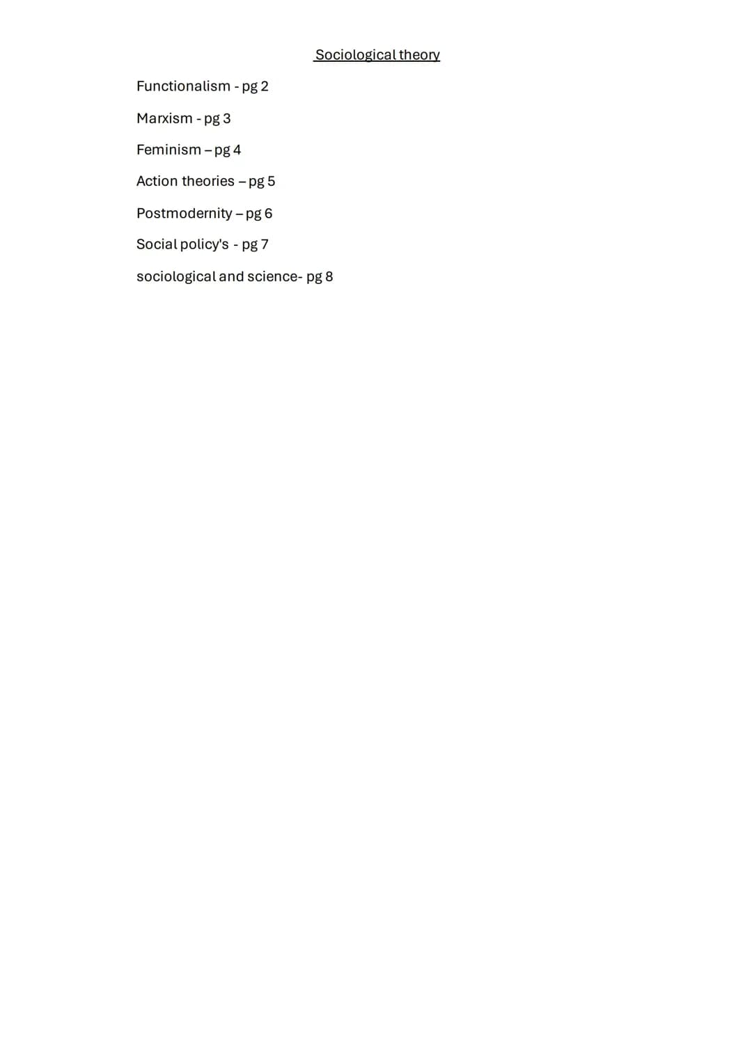 sociological theories