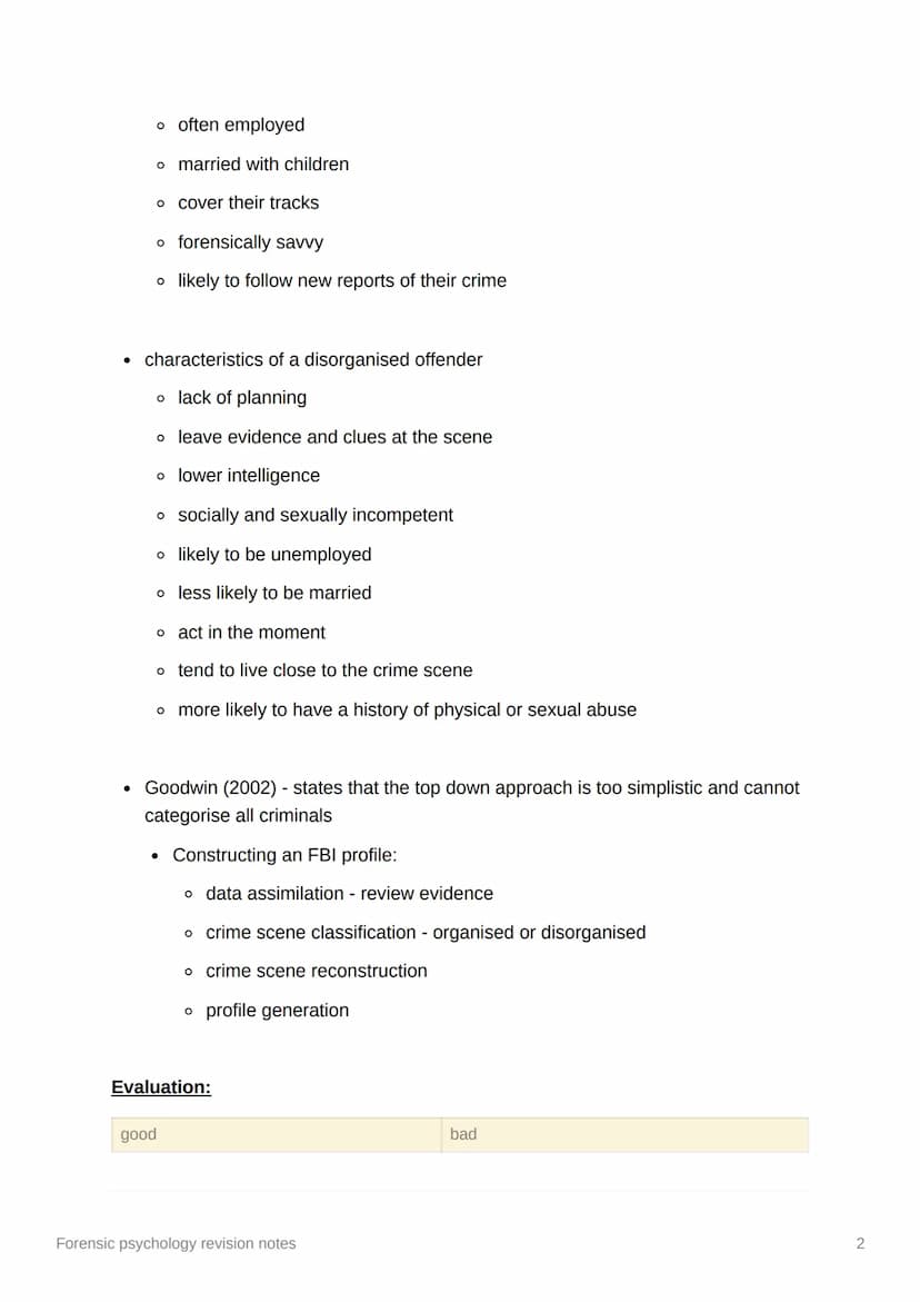 
<h2 id="topdownapproachtocriminalprofiling">Top-Down Approach to Criminal Profiling</h2>
<p>Criminal profiling is an investigative and anal