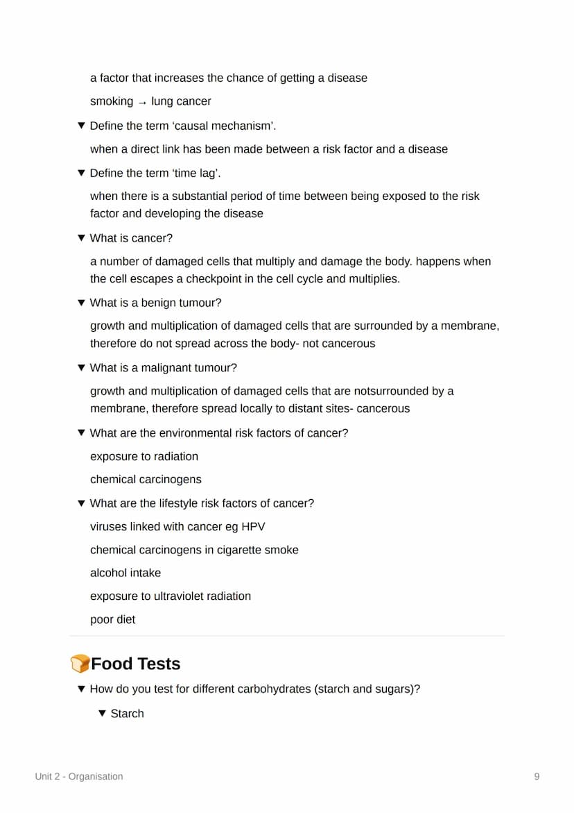 Unit 2 - Organisation
+Principles of Organisation
▾ What are the levels of organisation within living organisms?
organelle cell tissue → org
