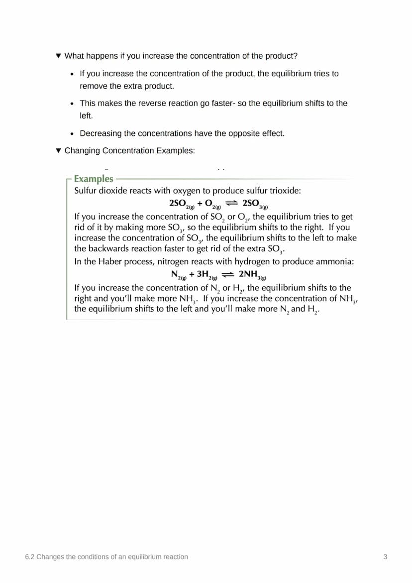6.2 Changes the conditions of
an equilibrium reaction
Anki
Covered in class? Done
Note to self
Notes
✓
Le Chatelier's Principle
What does Le