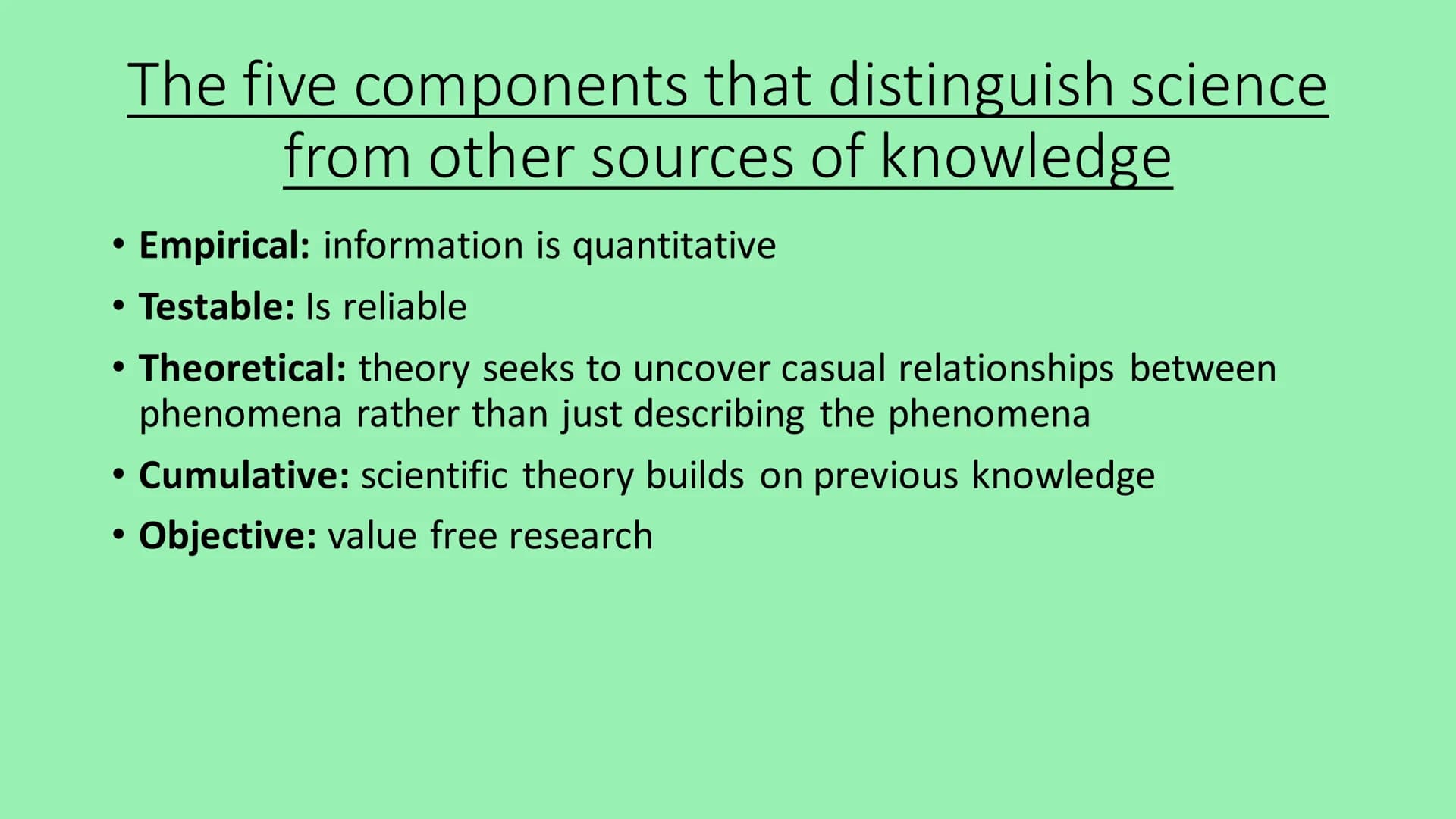 Sociological Debate 2
Is sociology a science?
Knowunity username: @grack69 The five components that distinguish science
from other sources o