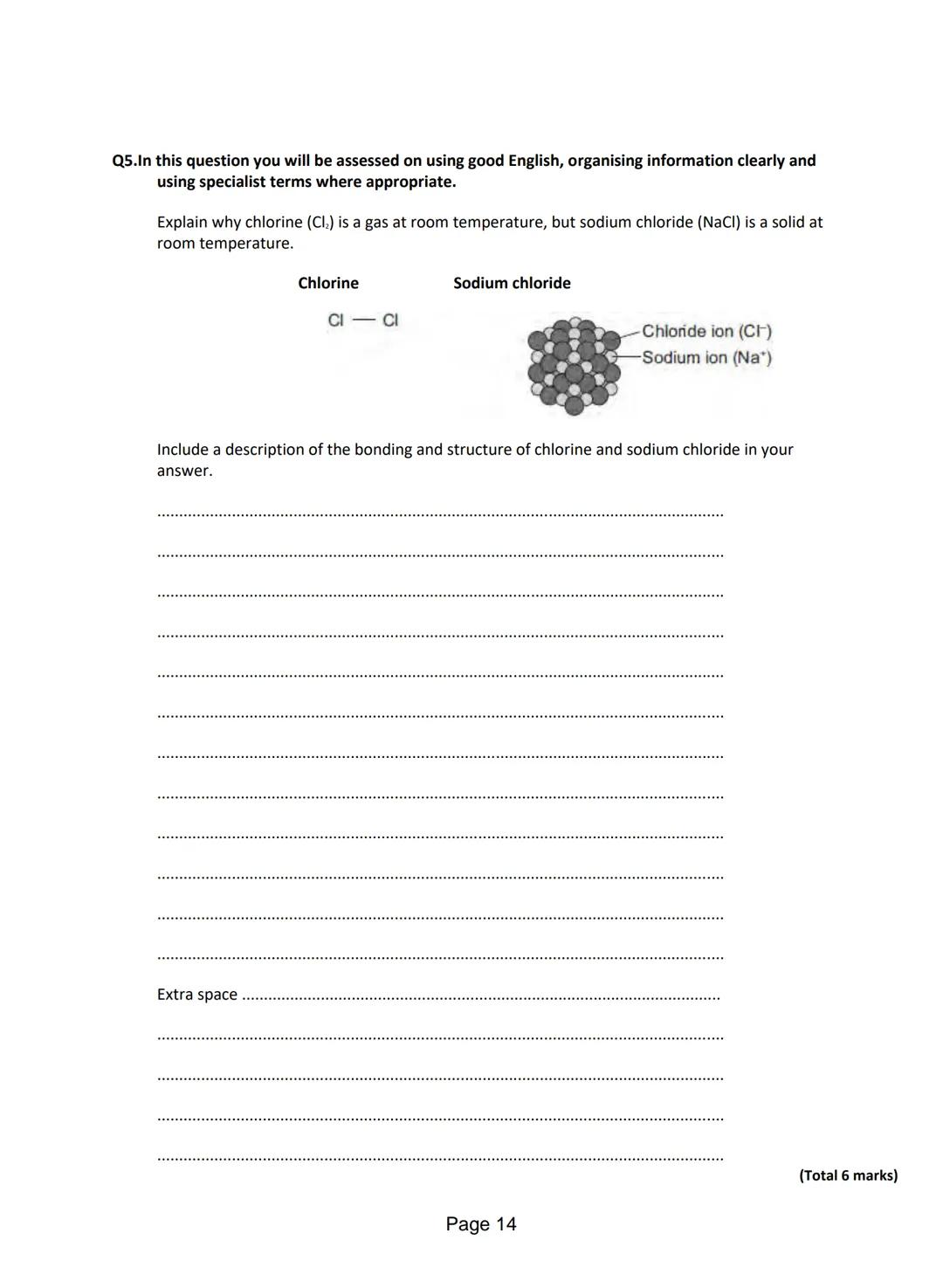 Q1.This question is about different substances and their structures.
(a) Draw one line from each statement to the diagram which shows the st