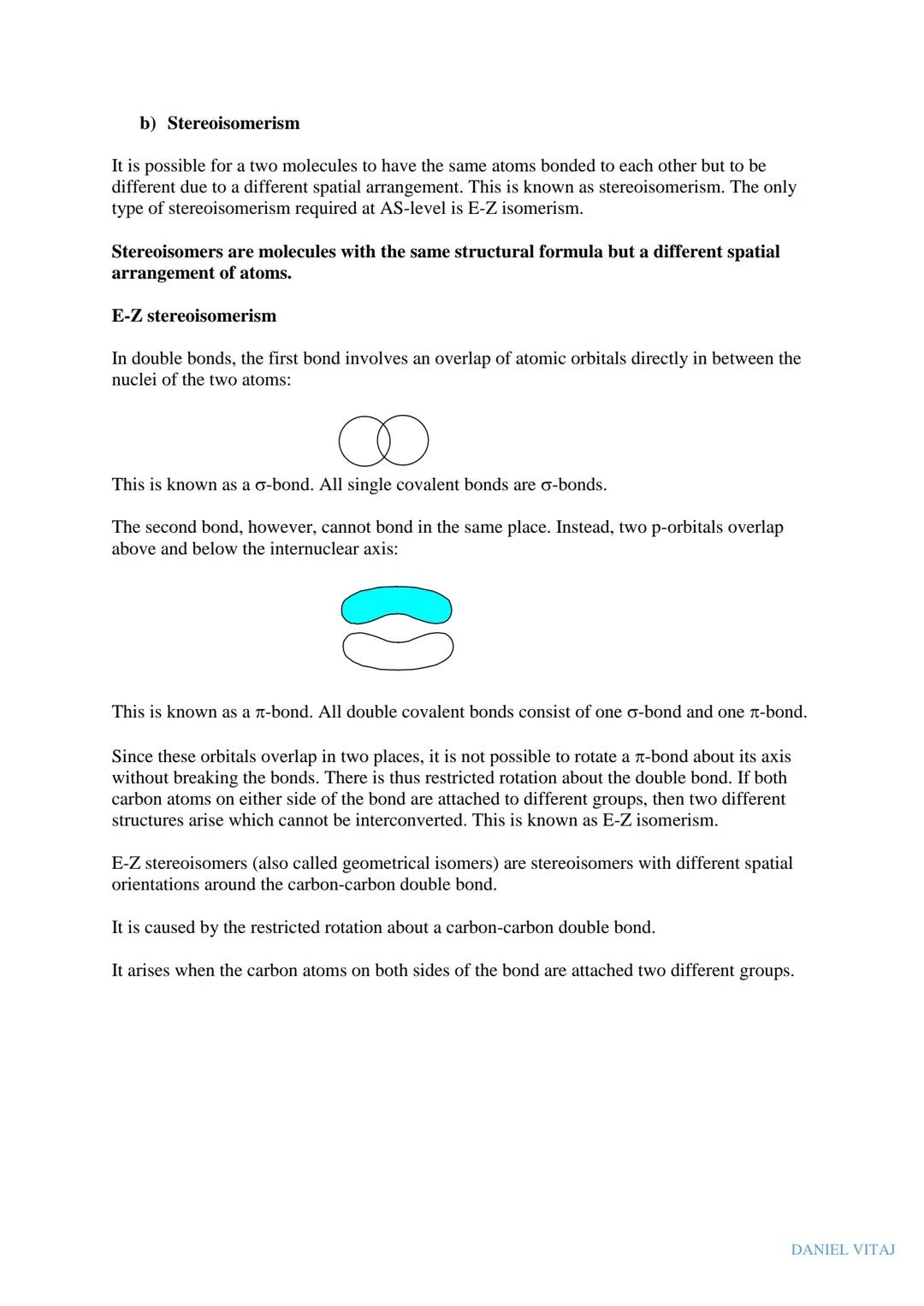 # ISOMERISM

* NOTES
* WORKSHEET
* EXAM QUESTIONS

DANIEL VITAJ # ISOMERISM

Isomers are molecules which have the same molecular formula but