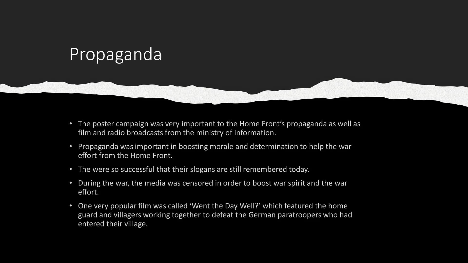 World War II WWII Background
●
●
WWII began on the 1st of September 1939 because
Germany invaded Poland, going against an agreement with
Bri