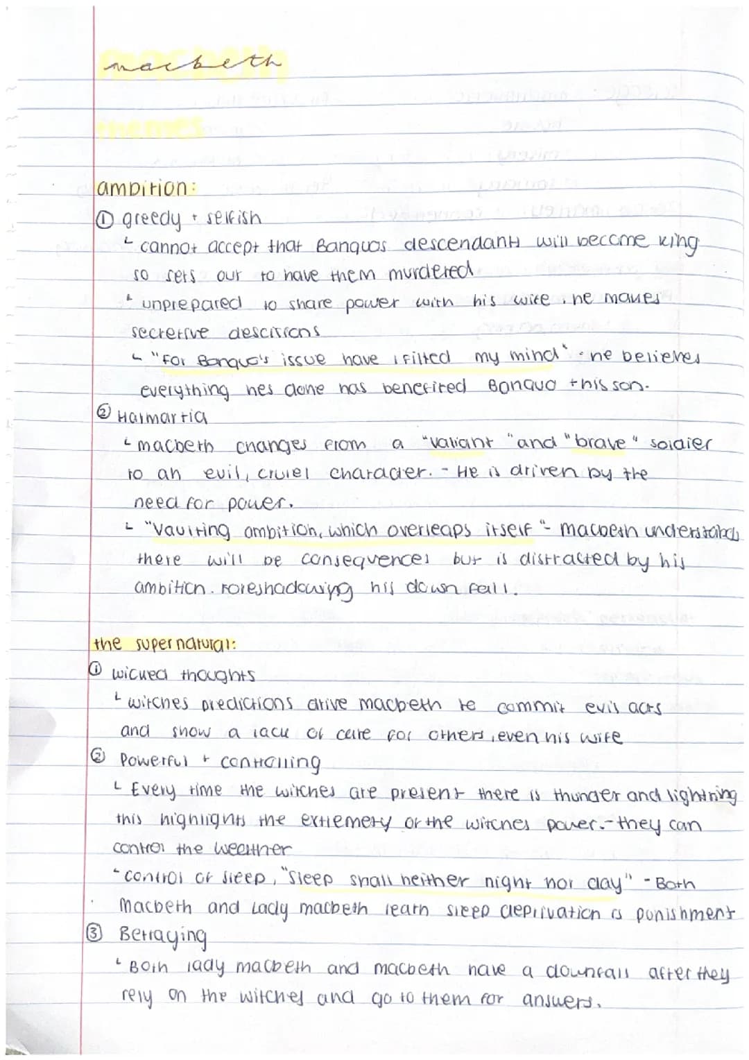macbeth themes 
