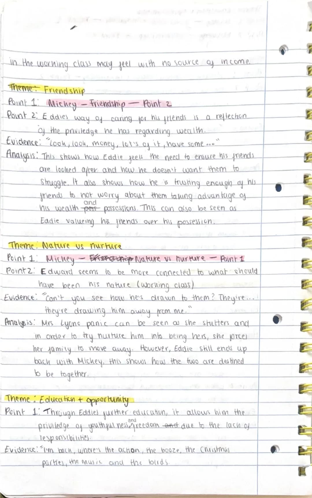 -Mickey
Theme: Social class + inequality.
Point 1: Growing up lower class, nobody expected Mickey to
go far in life
Evidence: "Shut
up. Shut