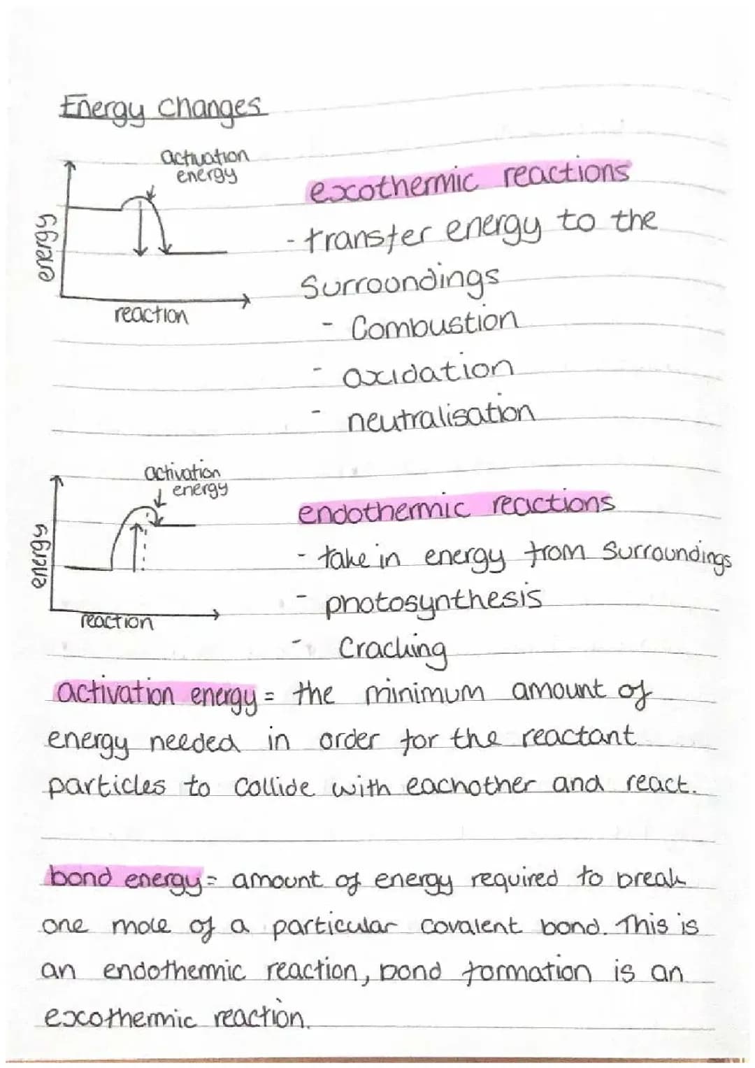 energy changes 