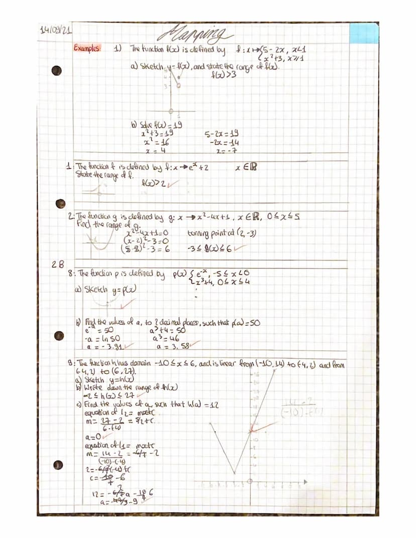 10/08/21
2 A
The Modulus Frunction
• modulus of a number a, written as lal is its non-negative numerical value. e.g. l-al=a
damain set of po