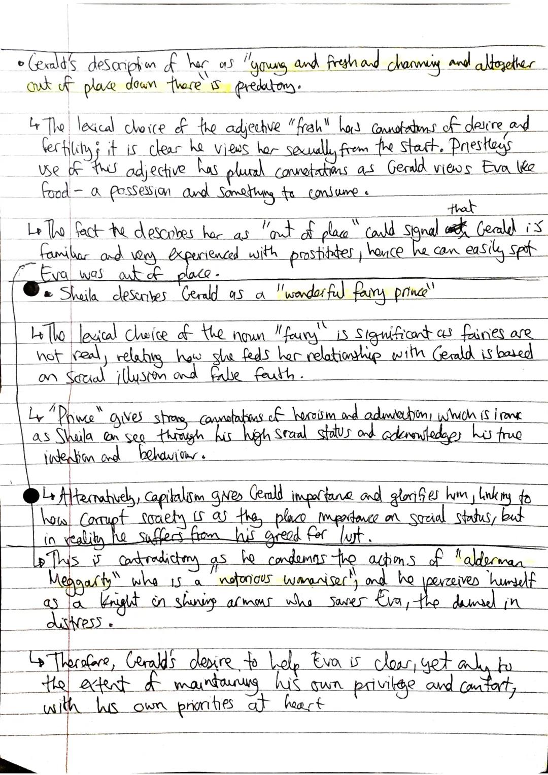 Priestley explores selfishnesu
as a quintessential characteristic
inherited by capitalists of
•In Arthur's speech, he reiterates how he
need