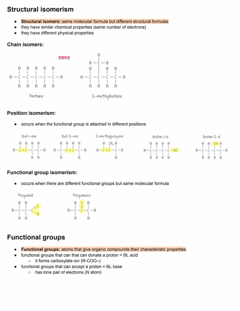 C10.1 Fundamentals of organic chemistry
Homologous series
Carbon chains can be:
●
●
O straight saturated or unsaturated
O ring shaped (gluco