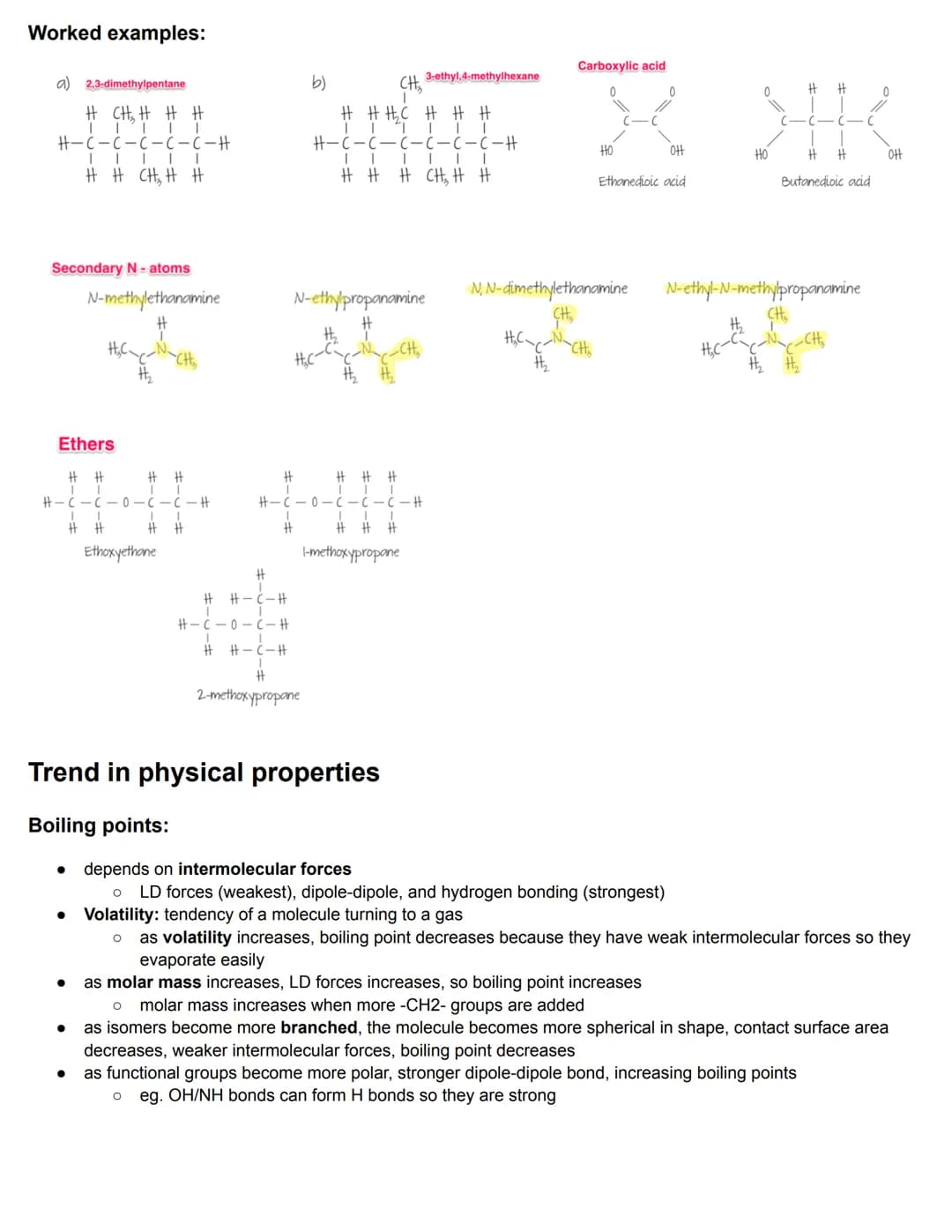 C10.1 Fundamentals of organic chemistry
Homologous series
Carbon chains can be:
●
●
O straight saturated or unsaturated
O ring shaped (gluco
