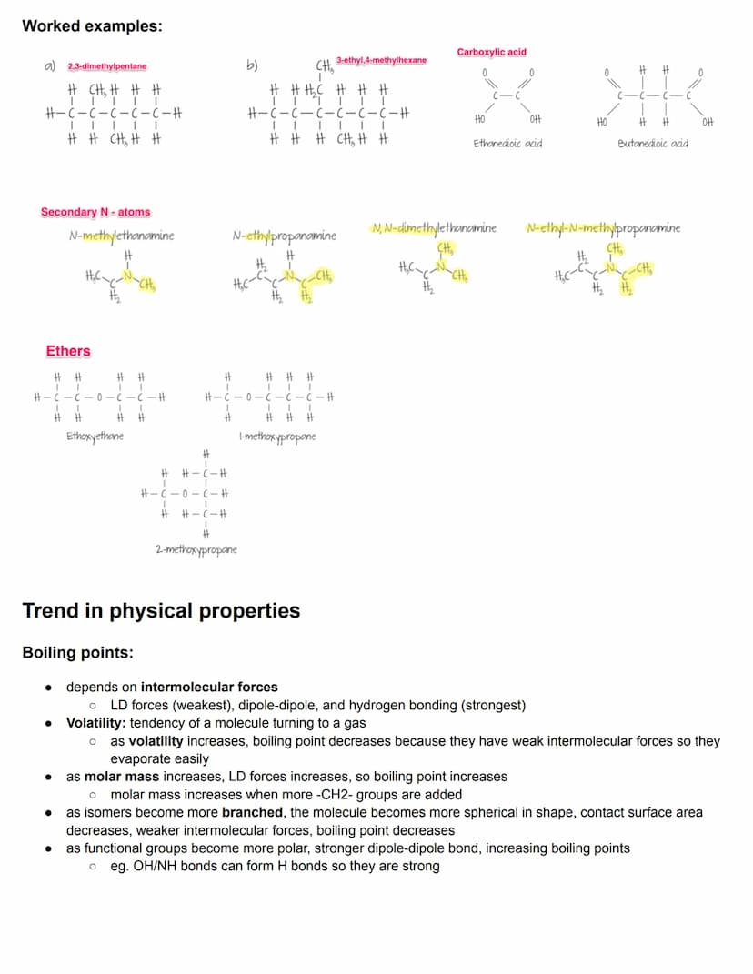 C10.1 Fundamentals of organic chemistry
Homologous series
Carbon chains can be:
●
●
O straight saturated or unsaturated
O ring shaped (gluco