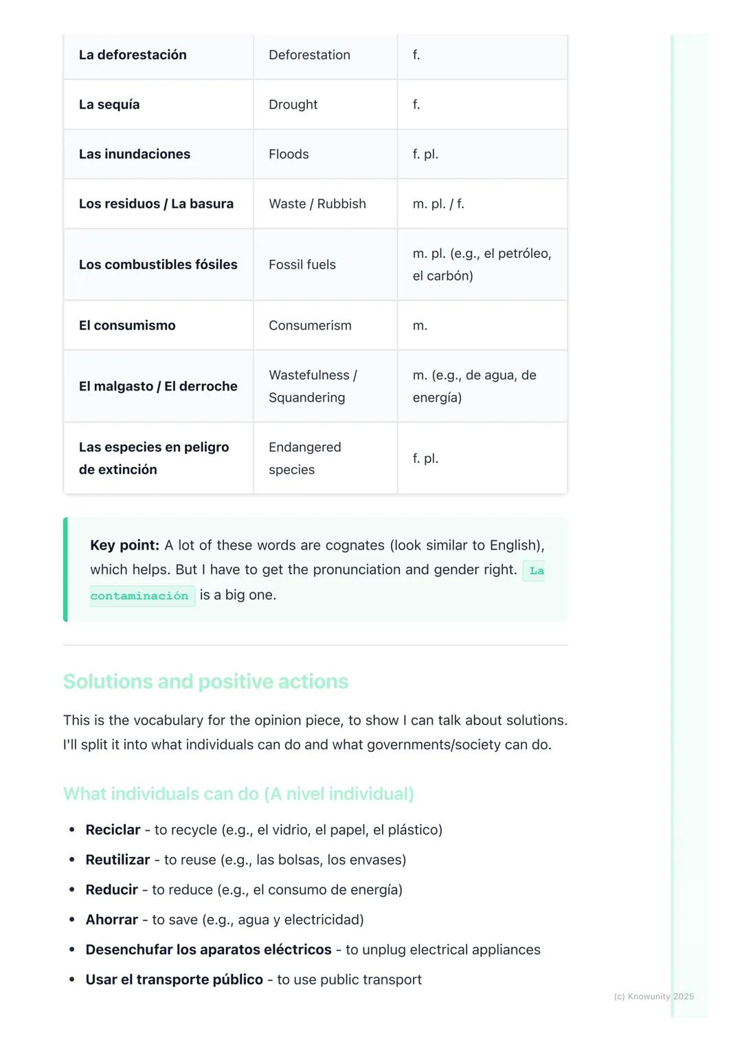# Environment, Climate Change,
and Global Issues

Introduction to environmental vocabulary

This is a huge topic for the Leaving Cert, comes
