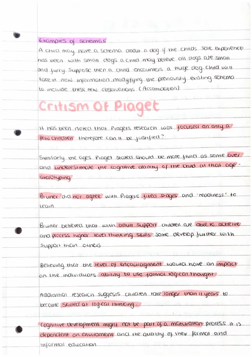 Piegels Model
Cognitive development is a childs ability to learn and solve
problems.
Stages of cognitive development
Abstract logical thinki