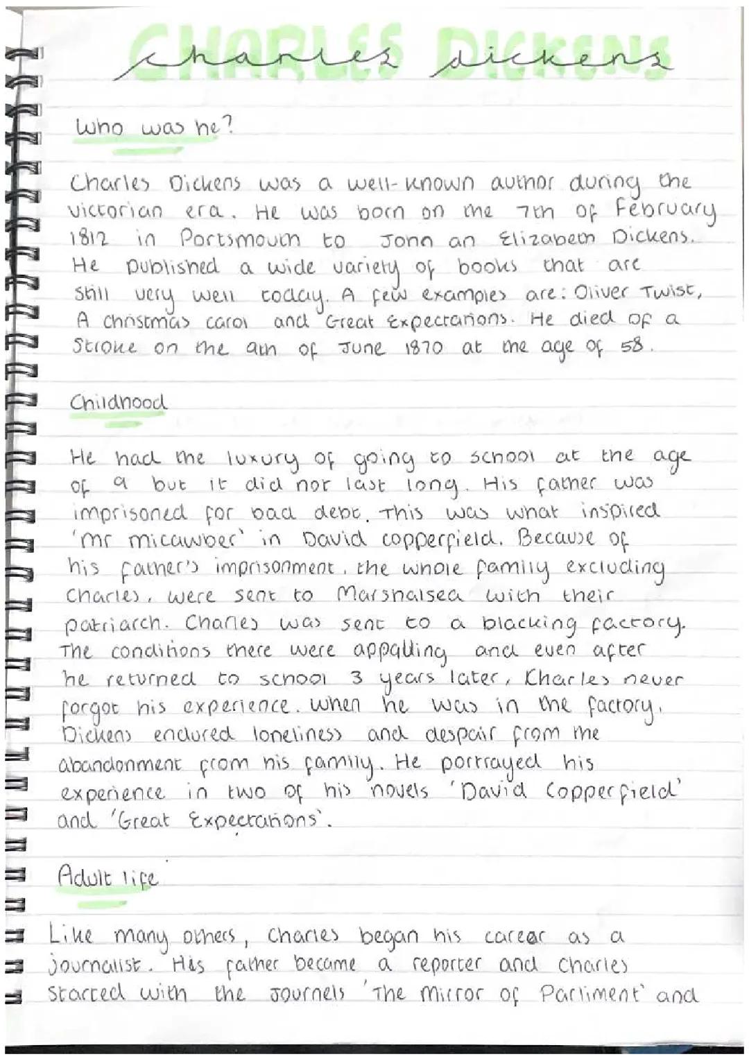 ACC Charles Dickens Background 