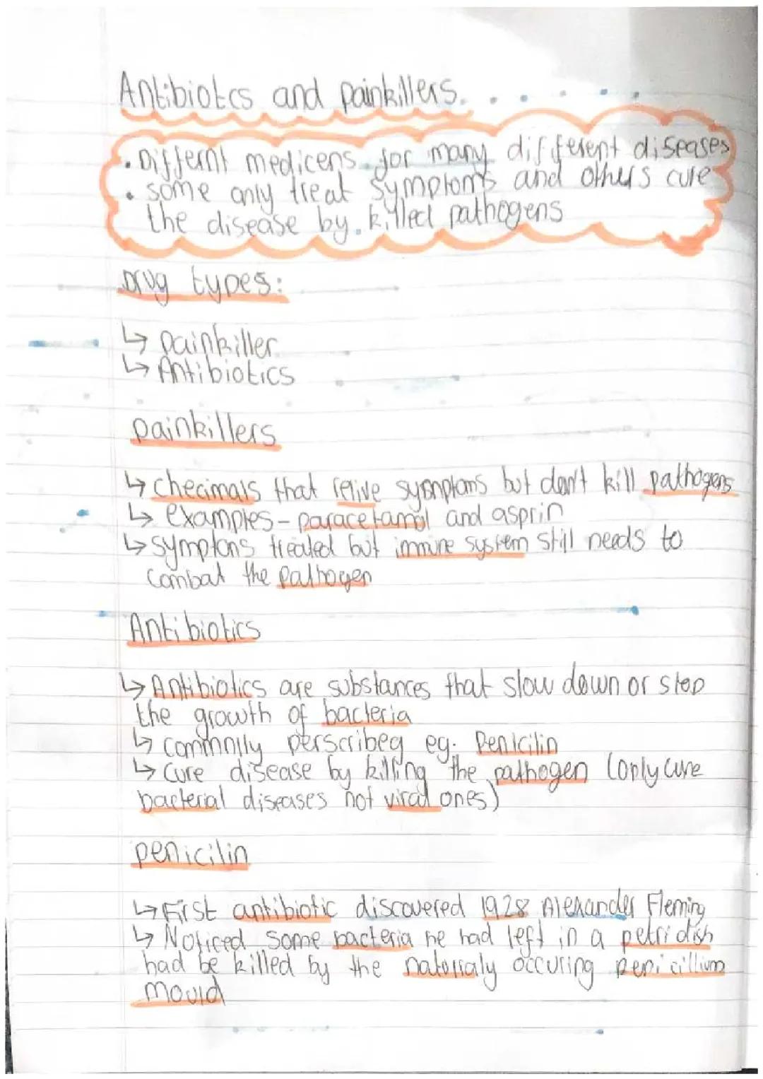 Antibiotics and painkillers 