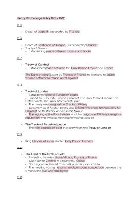 Know the foreign policy of henry viii: 1515 - 1529 (outlined) thumbnail