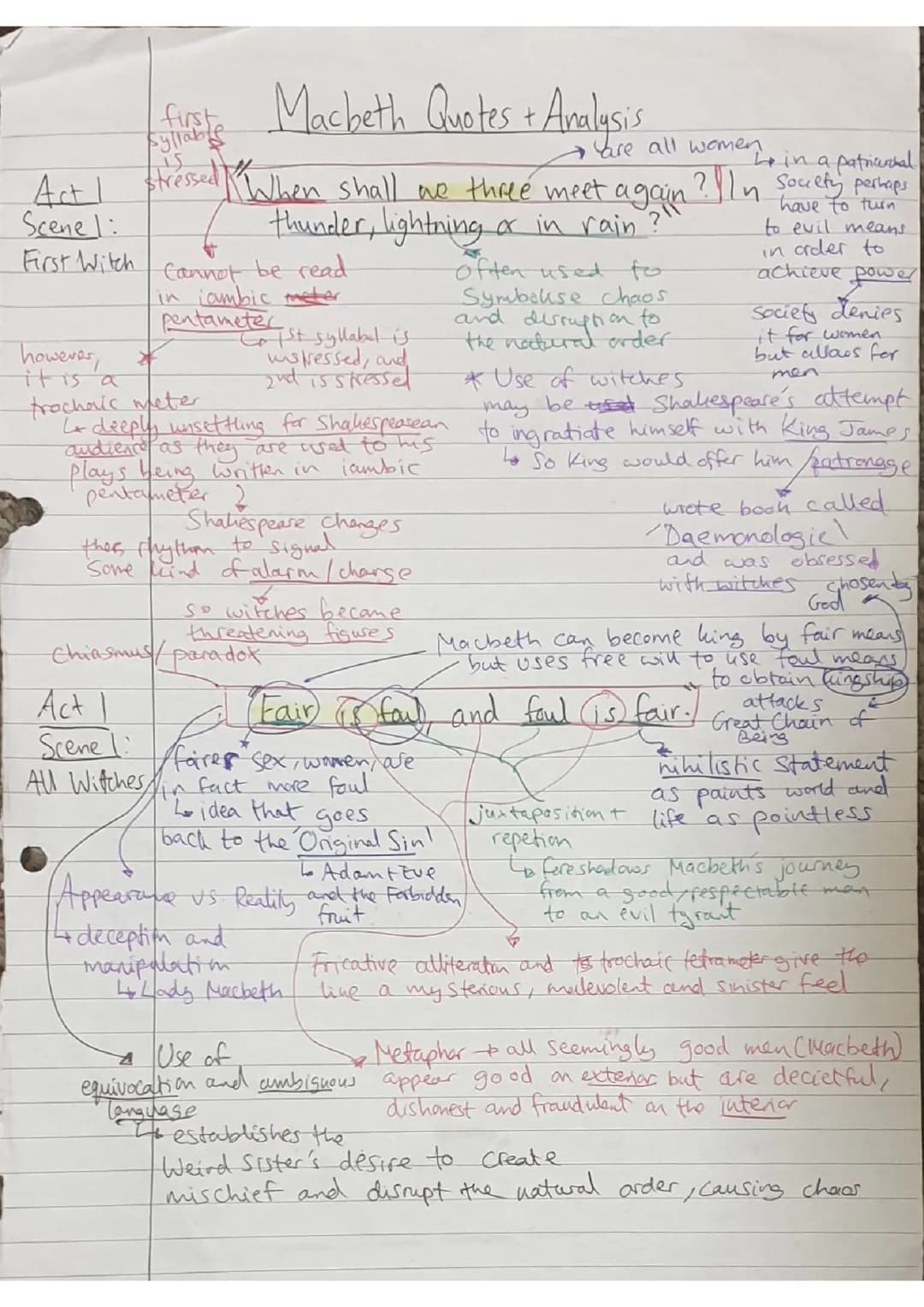 MORE GRADE 9 MACBETH QUOTES + ANALYSIS