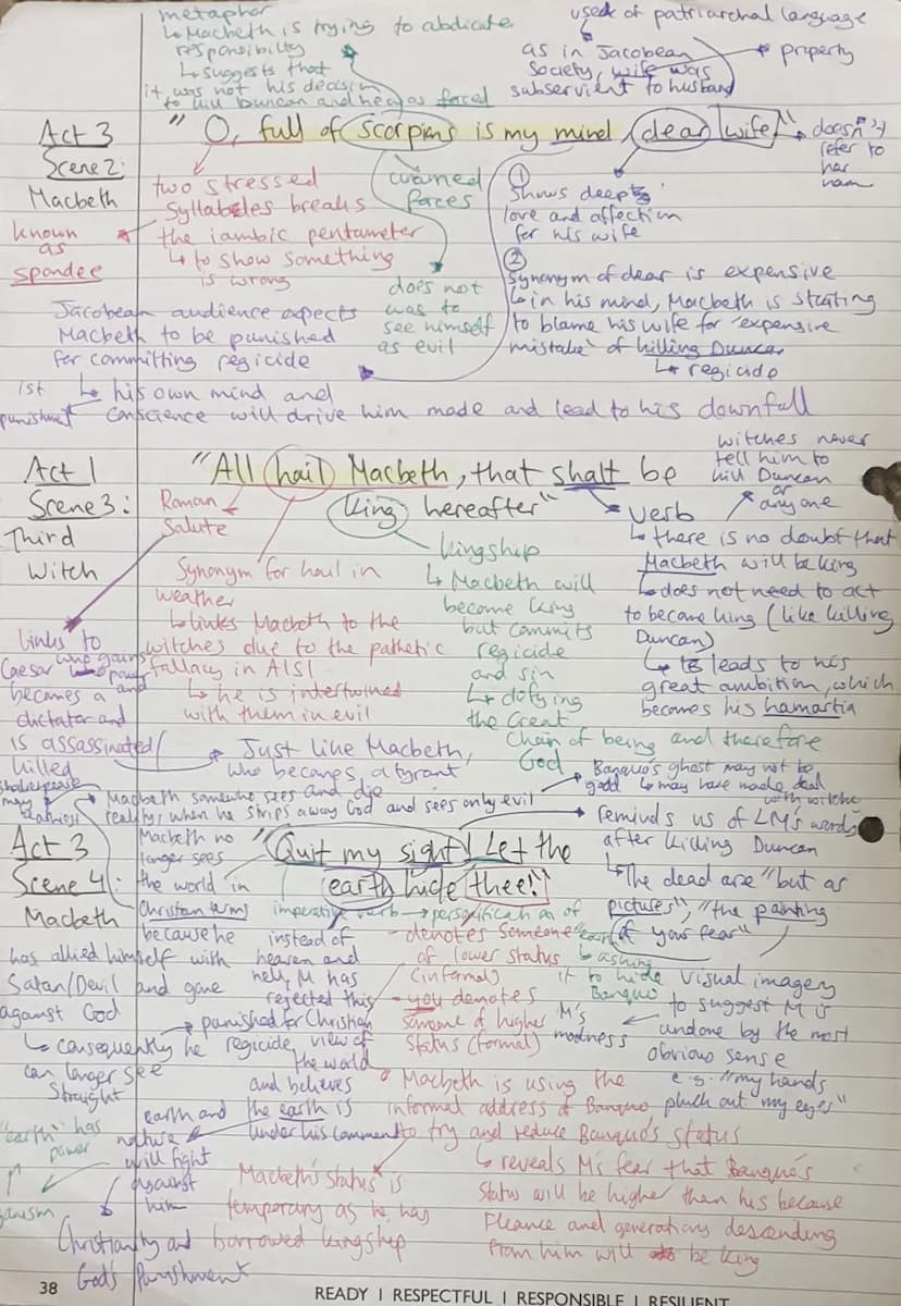 Act 1
Scene:
First, Macbeth Quotes + Analysis all women), in apartinand
Syllable
Stressed
have
"When shall we three meet again? In Society p