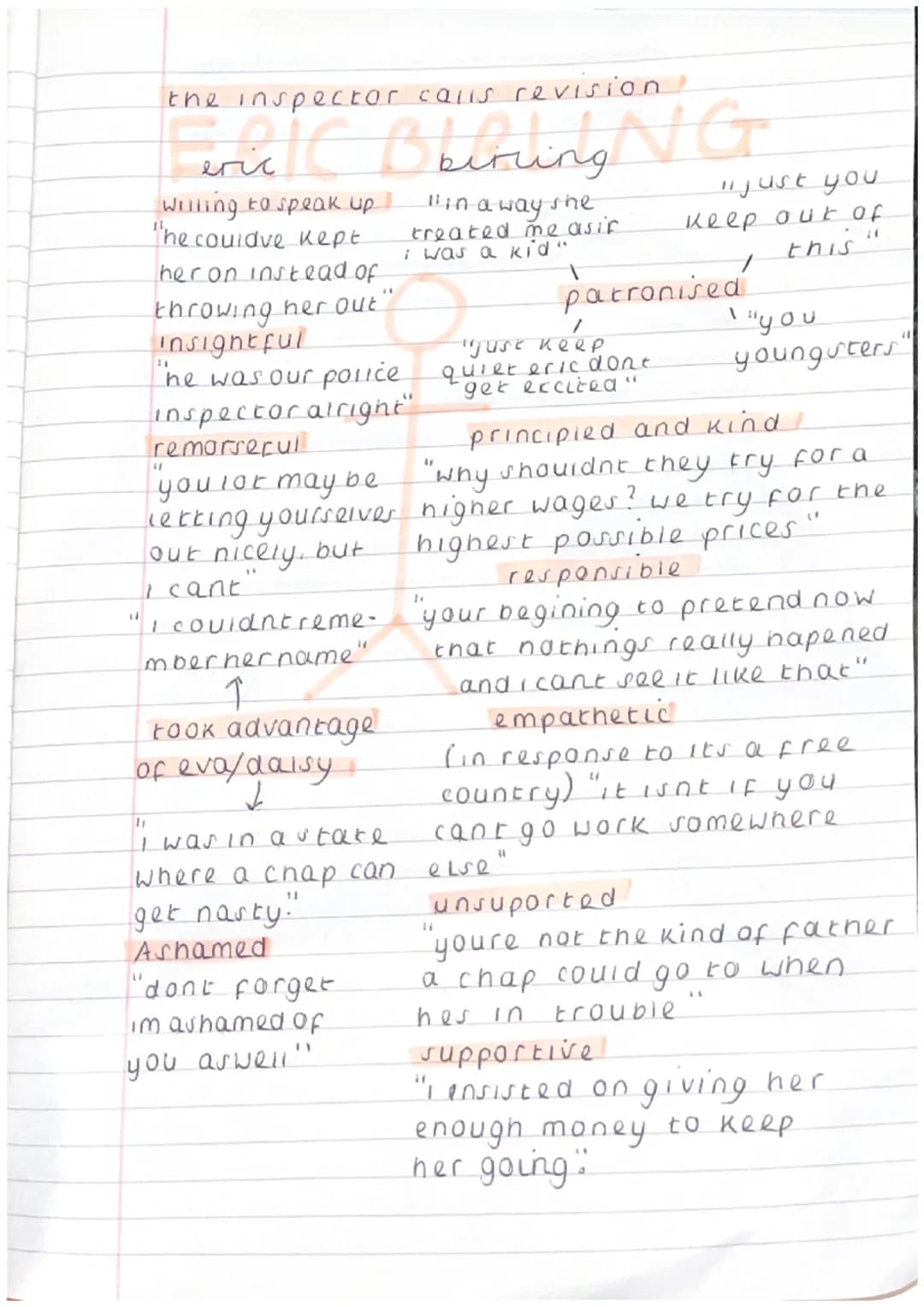 the inspector calls revision
ini
Willing to speak up
"he couidve kept
her on instead of
her out
4
throwing
insightful
"he was our police
ins