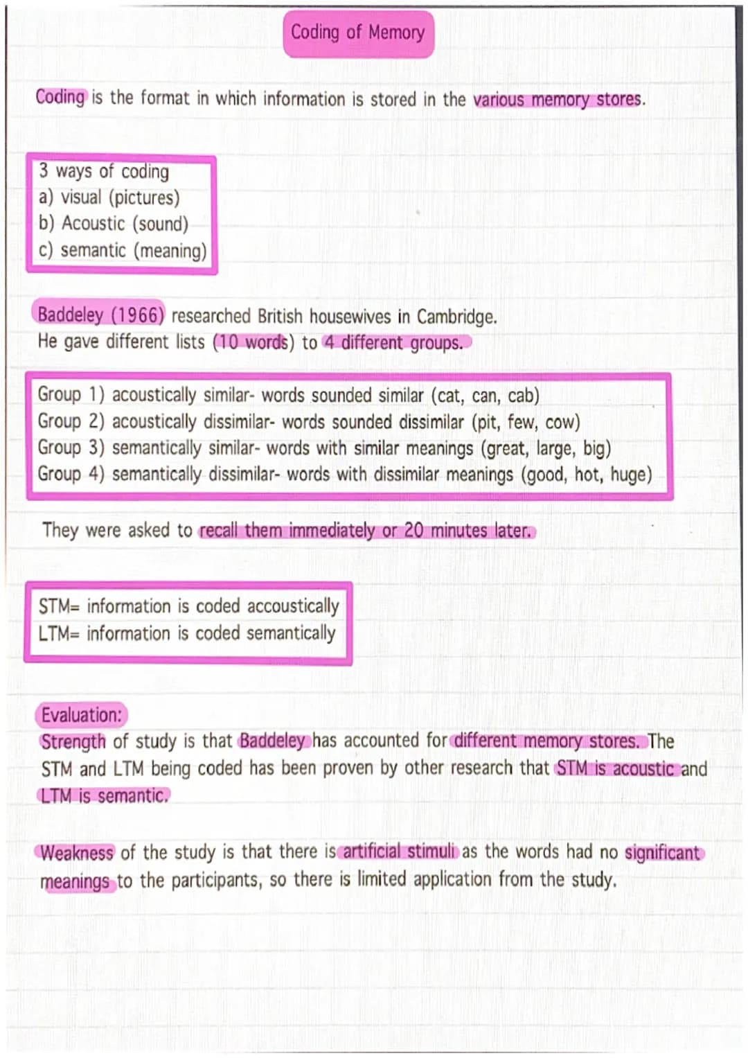 Duration of memory- STM
Peterson and Peterson (1959) set out to test the duration of the STM
It was a lab experiment where 24 psychology stu