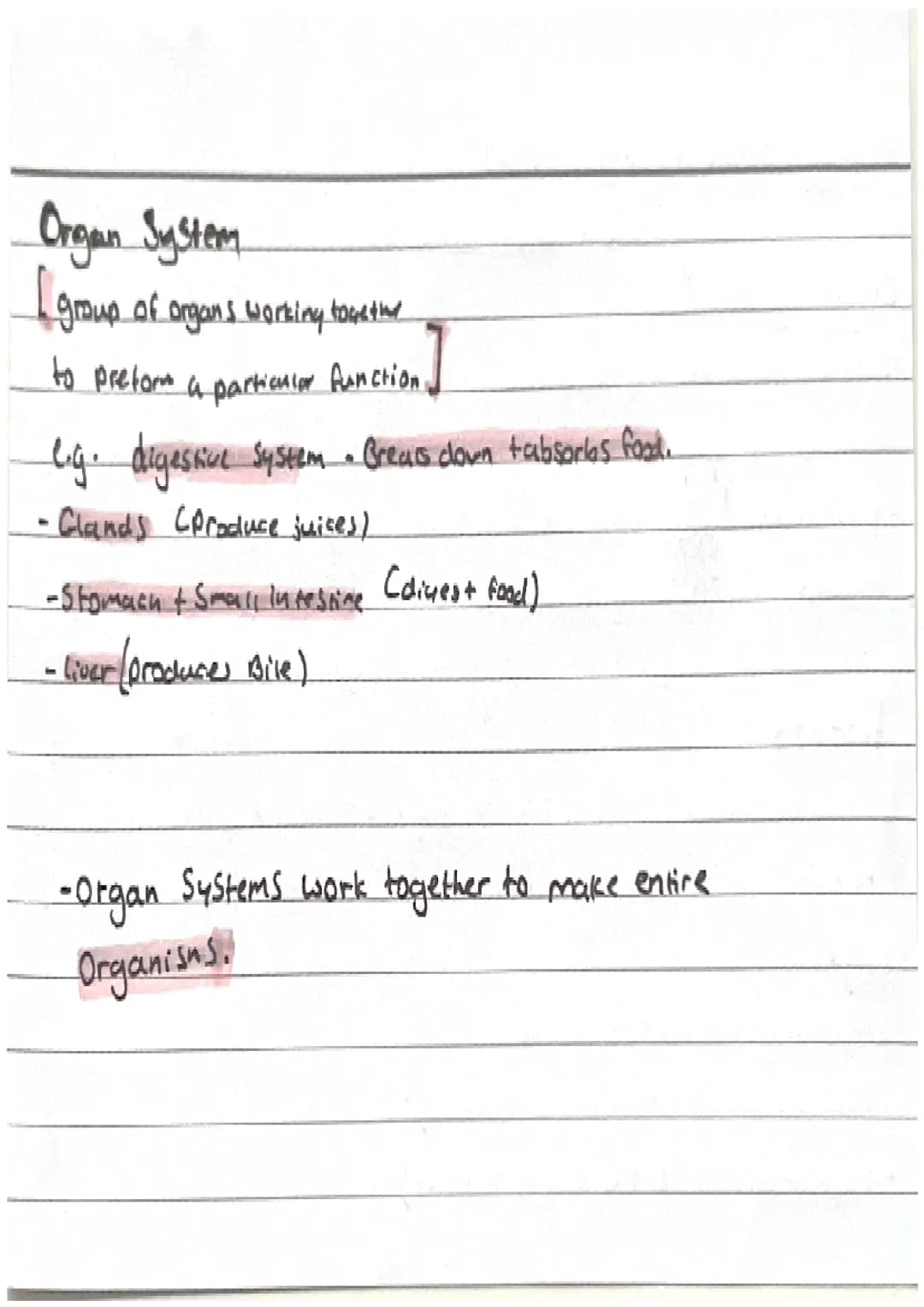 Biology-Topic 2, Organisation.
Cell organisation
Organ Systems
-Cells are basic building blods that
Organs
make up all living all living Org