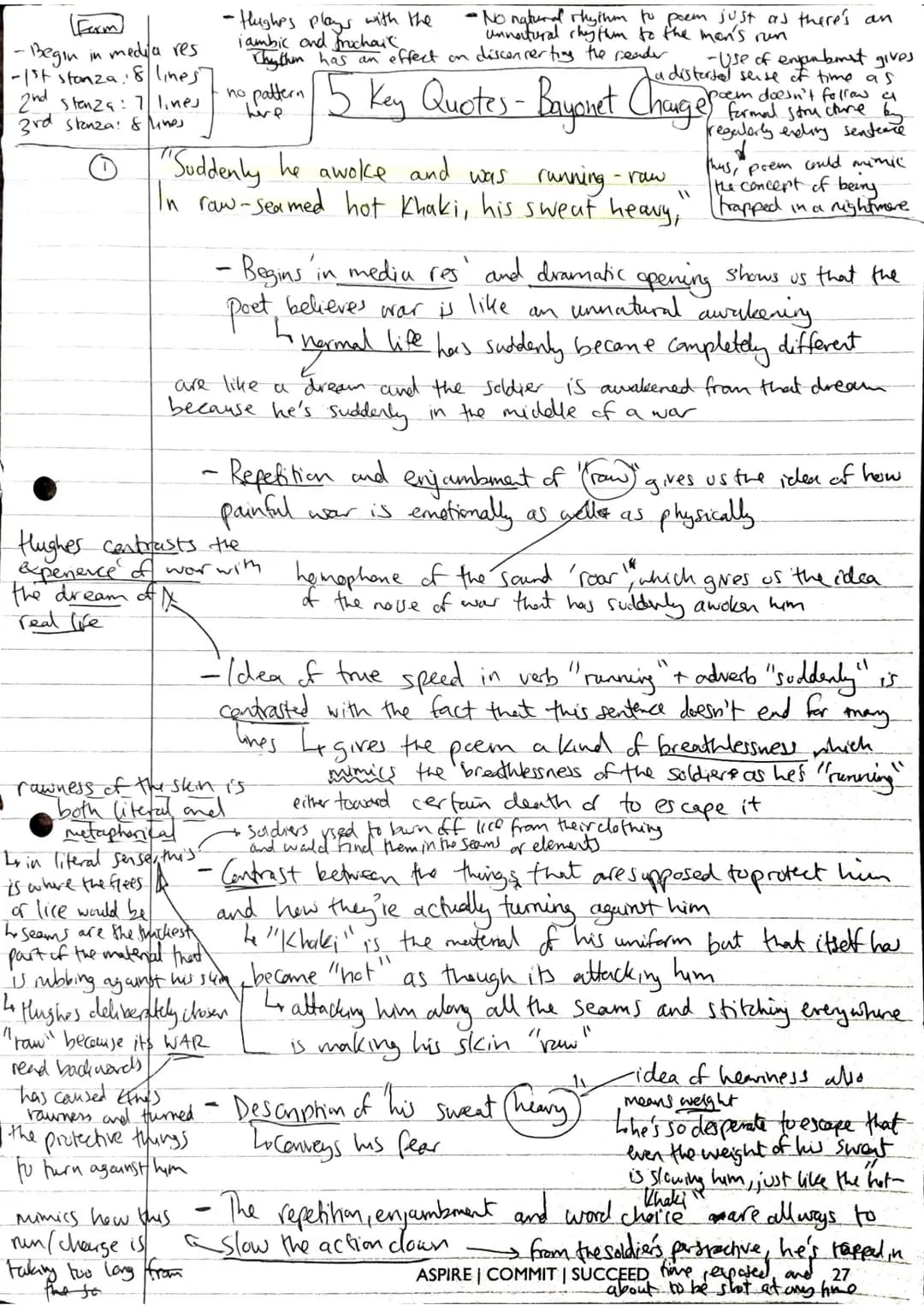 (Form)
-Begin
-1st stanza: 8 lines
2nd stenza: 7 lines.
in media res
3rd Stanza: & lines
- No natural rhythm to poem just as there's an
unna