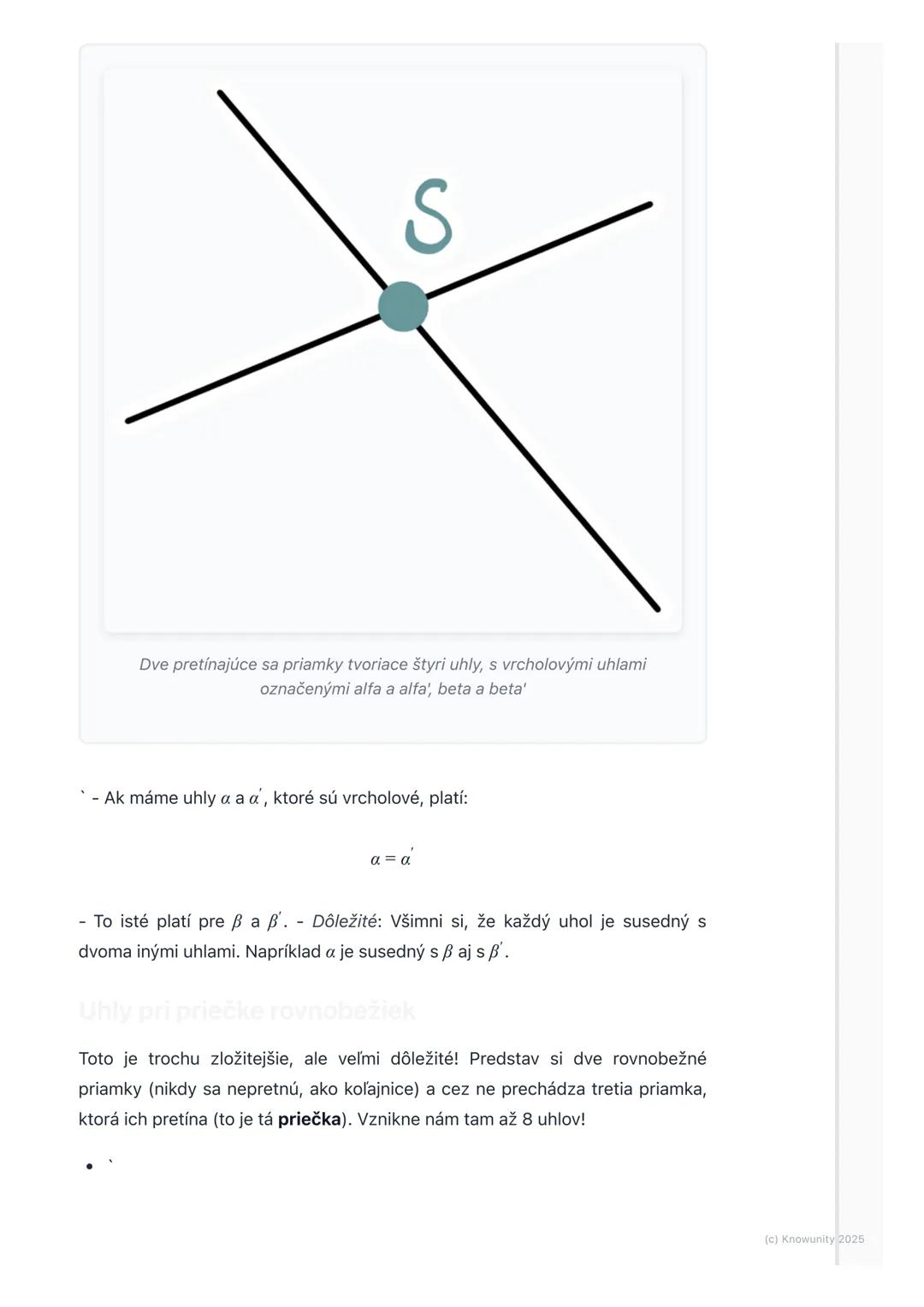 # Uhly

1. Prehľad uhlov

Ahojte! Dnes si zopakujeme uhly, ktoré sú super dôležité v geometrii.
Stretávame sa s nimi všade - keď staviame do