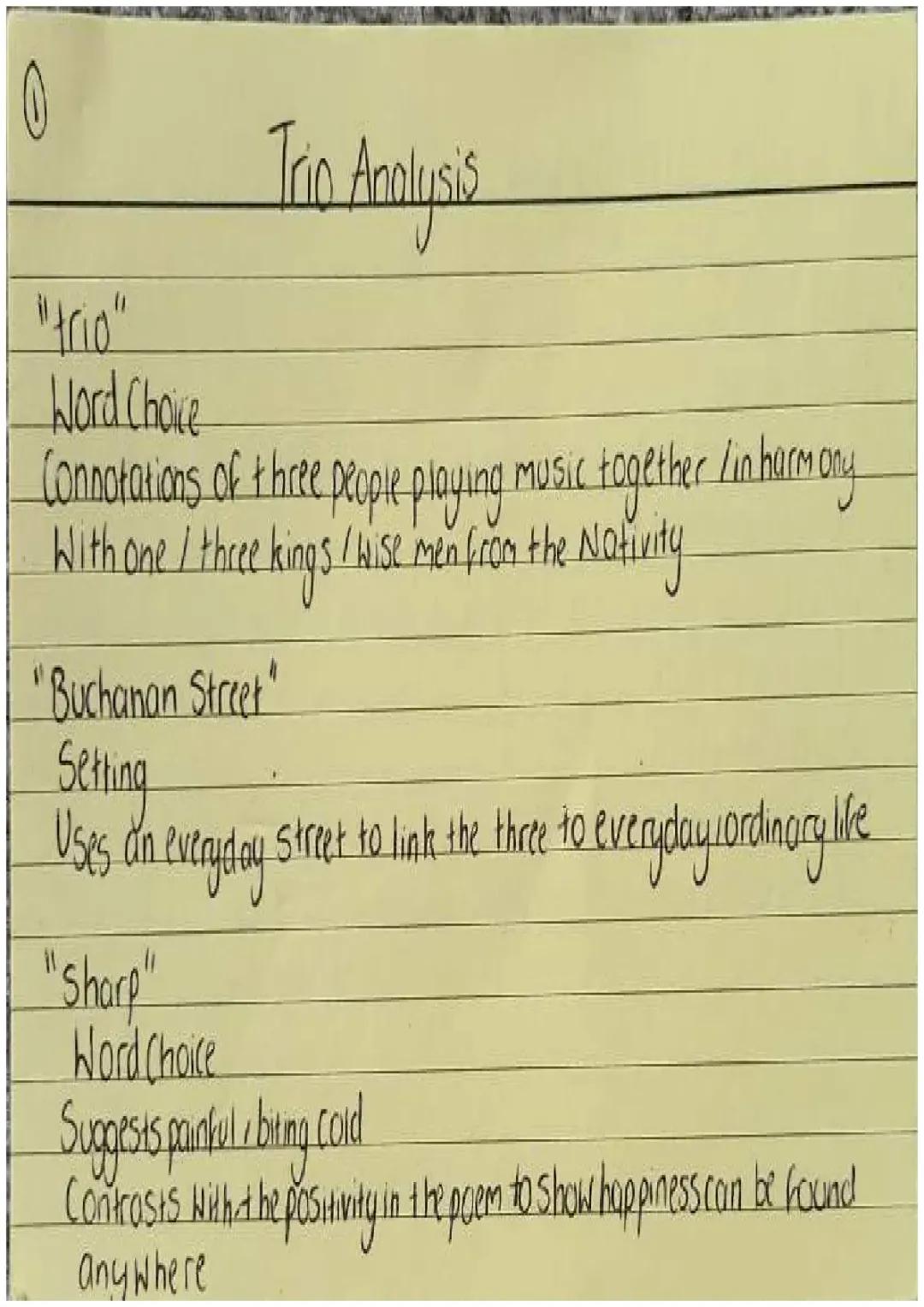 Edwin Morgan's Trio Poem Analysis for NAT5 English Revision